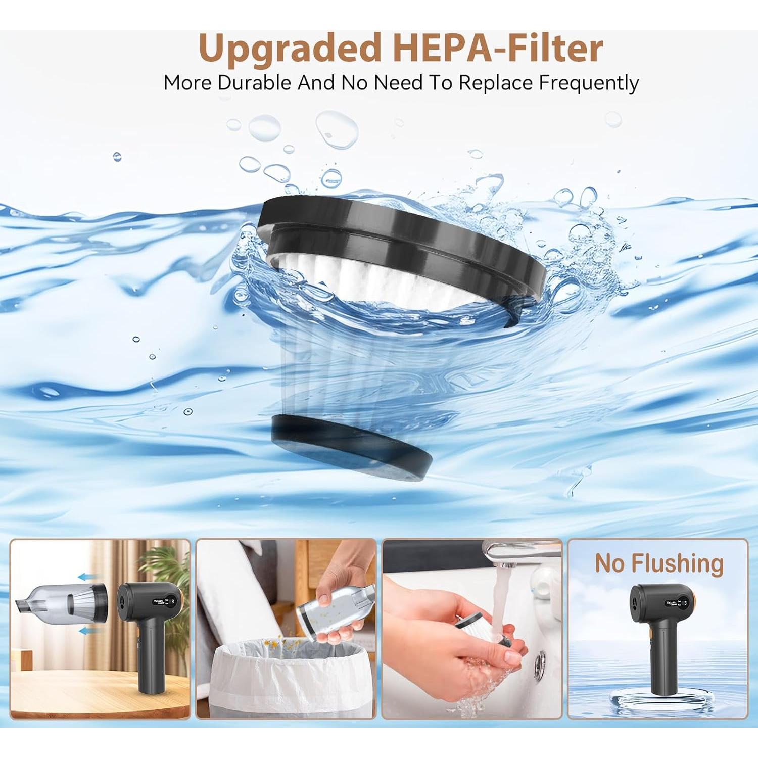 Aspiradora de Mano Inalámbrica Beautiq 15000Pa 120W