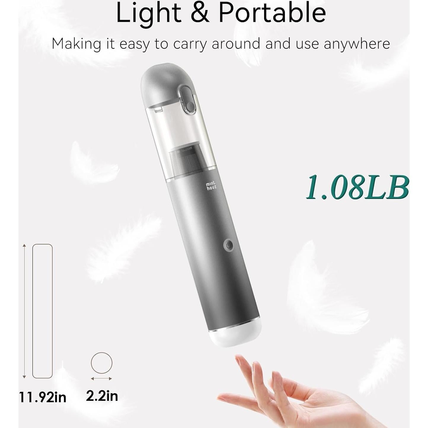 Aspiradora de Coche Portátil Minthouz L011G 120W 17000Pa