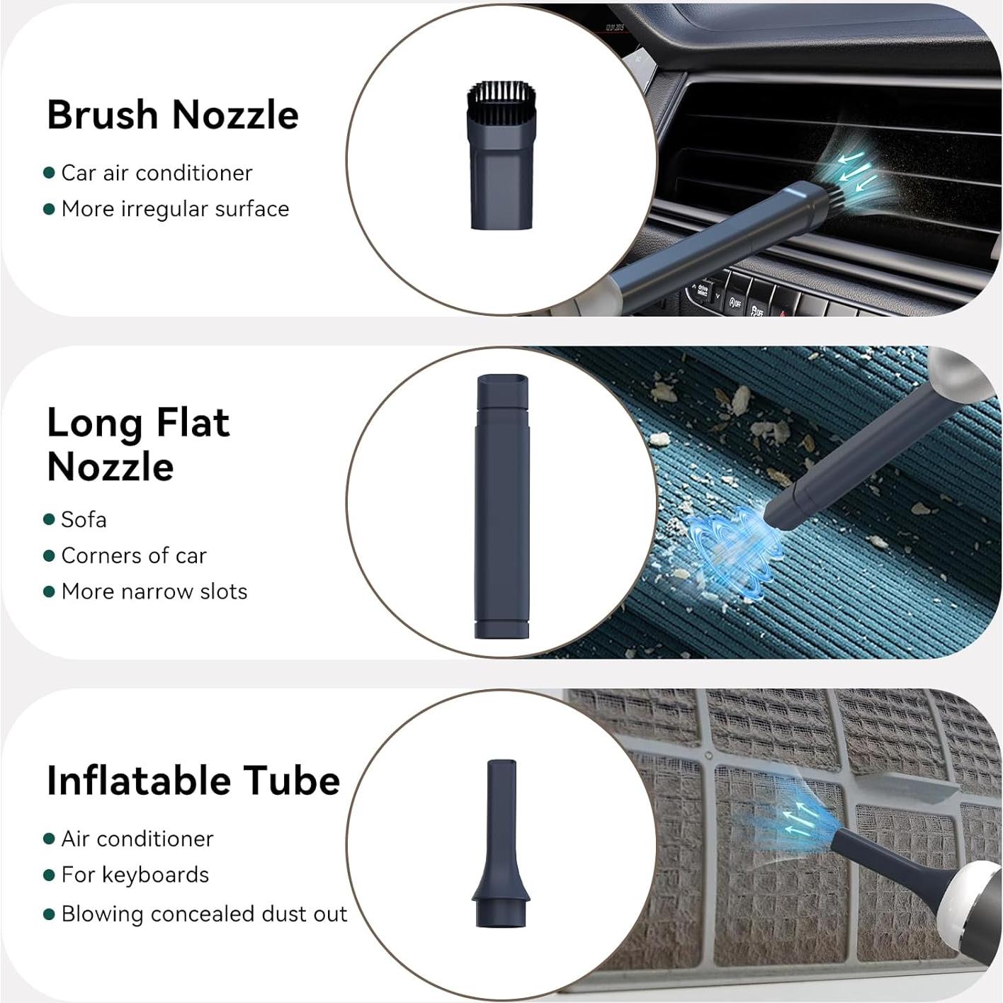 Aspiradora de Coche Portátil Minthouz L011G 120W 17000Pa