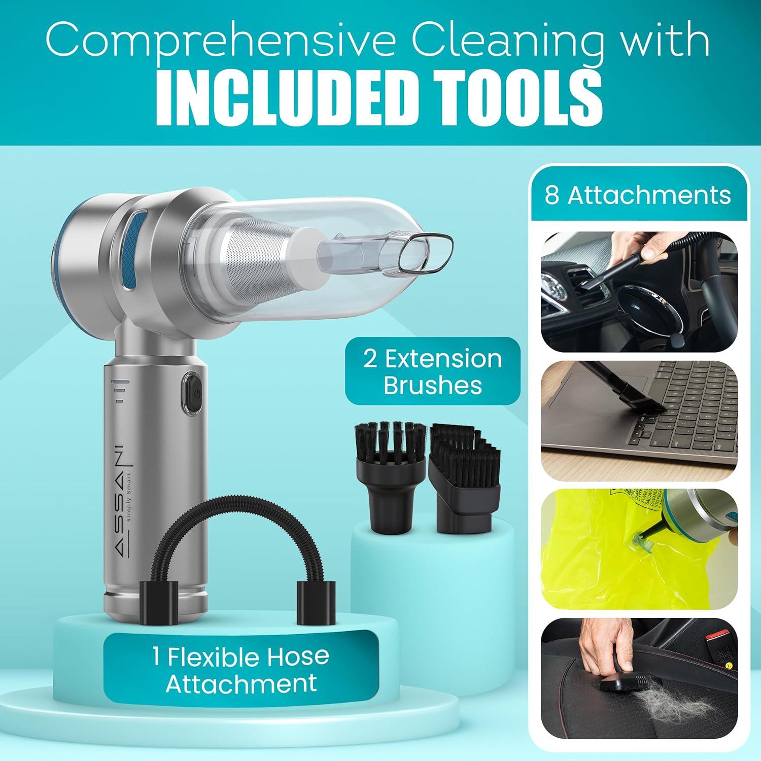 Aspiradora portátil Assani 3 en 1 15000PA inalámbrica con estuche