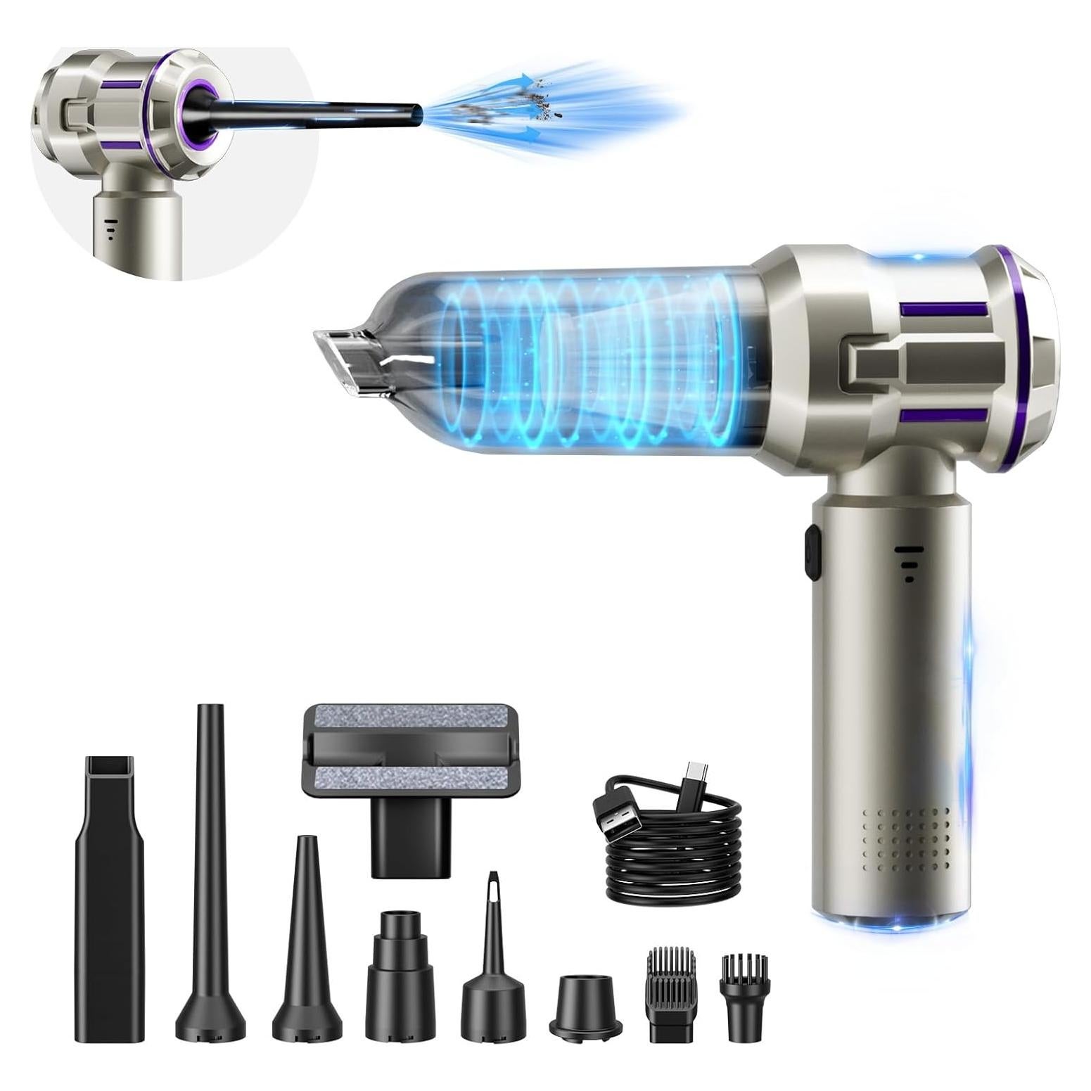 Aspiradora de Coche Inalámbrica Goweto VC08 16000PA Portátil