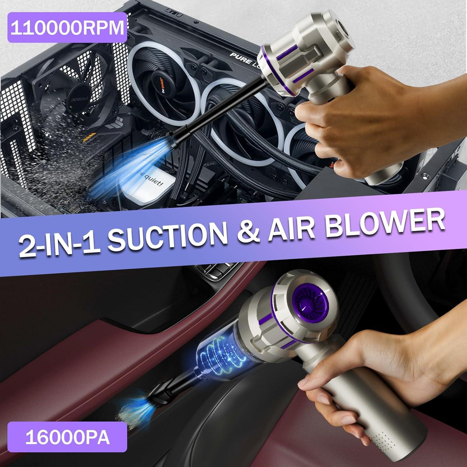 Aspiradora de Coche Inalámbrica Goweto VC08 16000PA Portátil