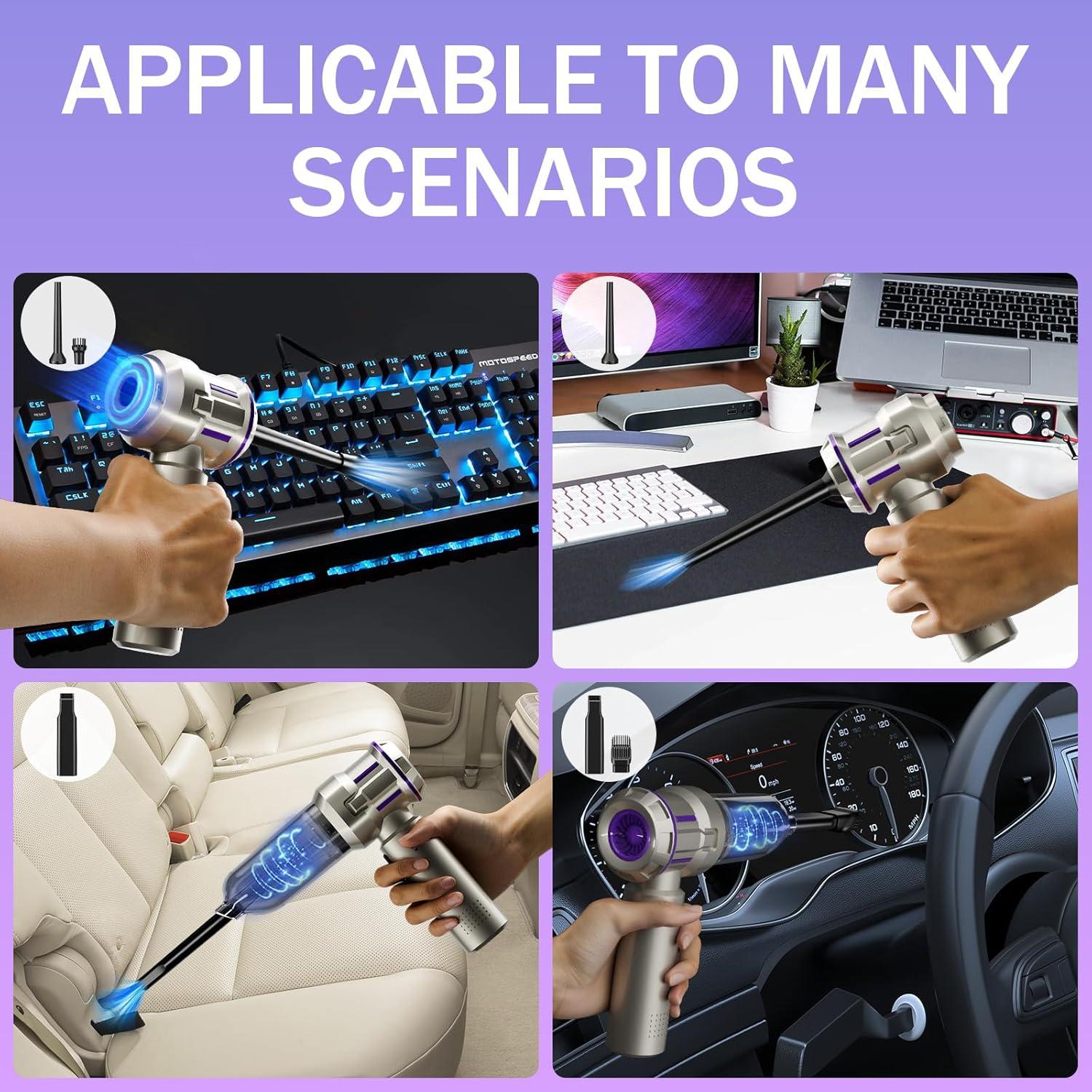 Aspiradora de Coche Inalámbrica Goweto VC08 16000PA Portátil