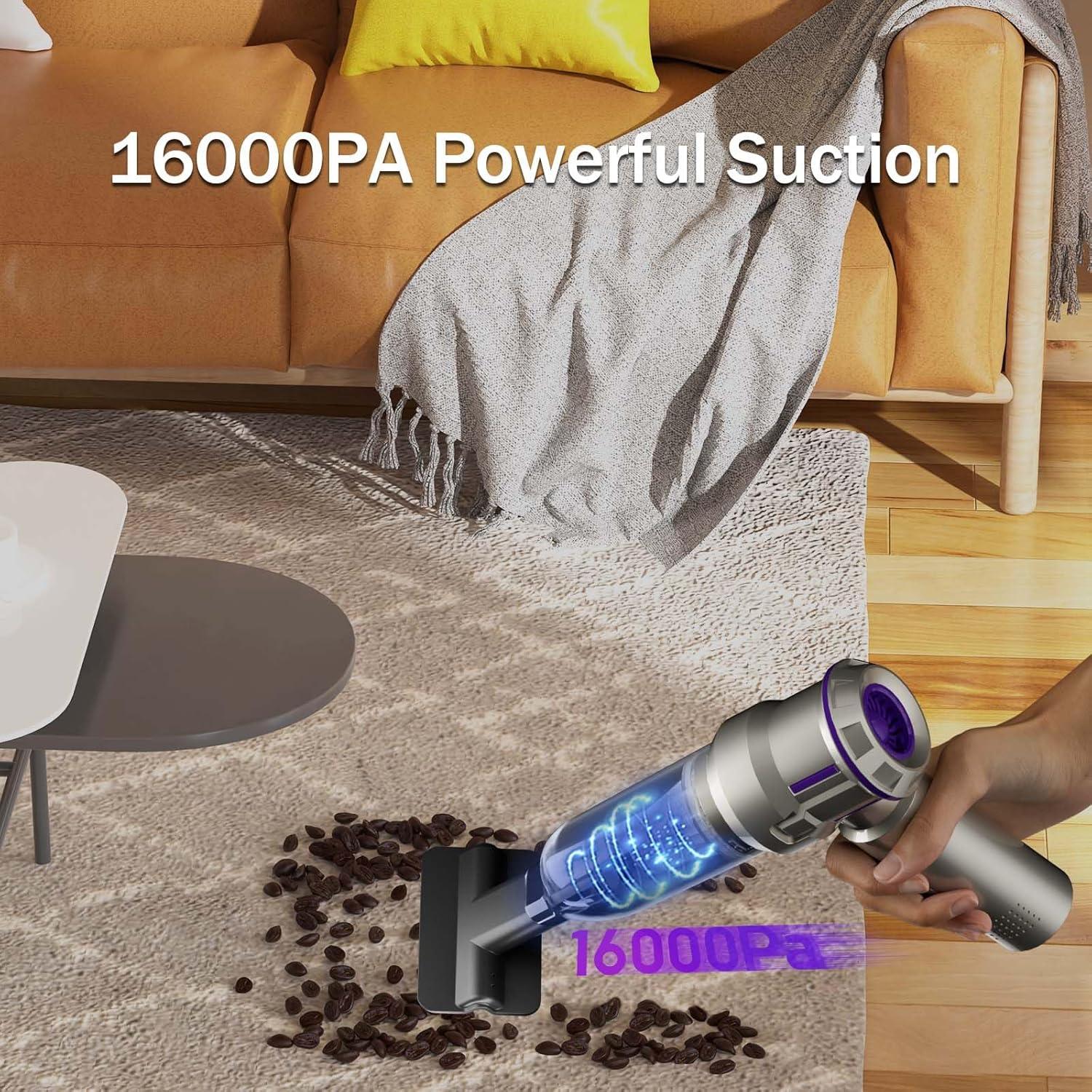 Aspiradora de Coche Inalámbrica Goweto VC08 16000PA Portátil