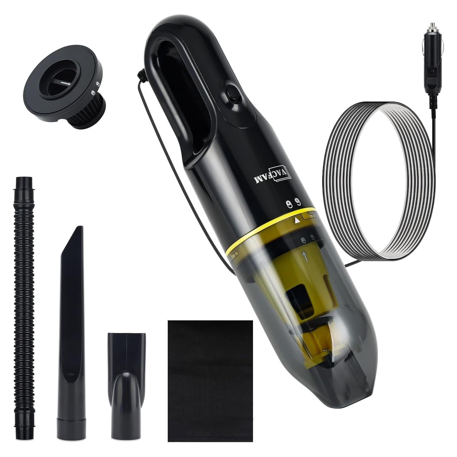 Aspiradora de Coche VACFAM Húmeda y Seca 100g 4.1m Cable