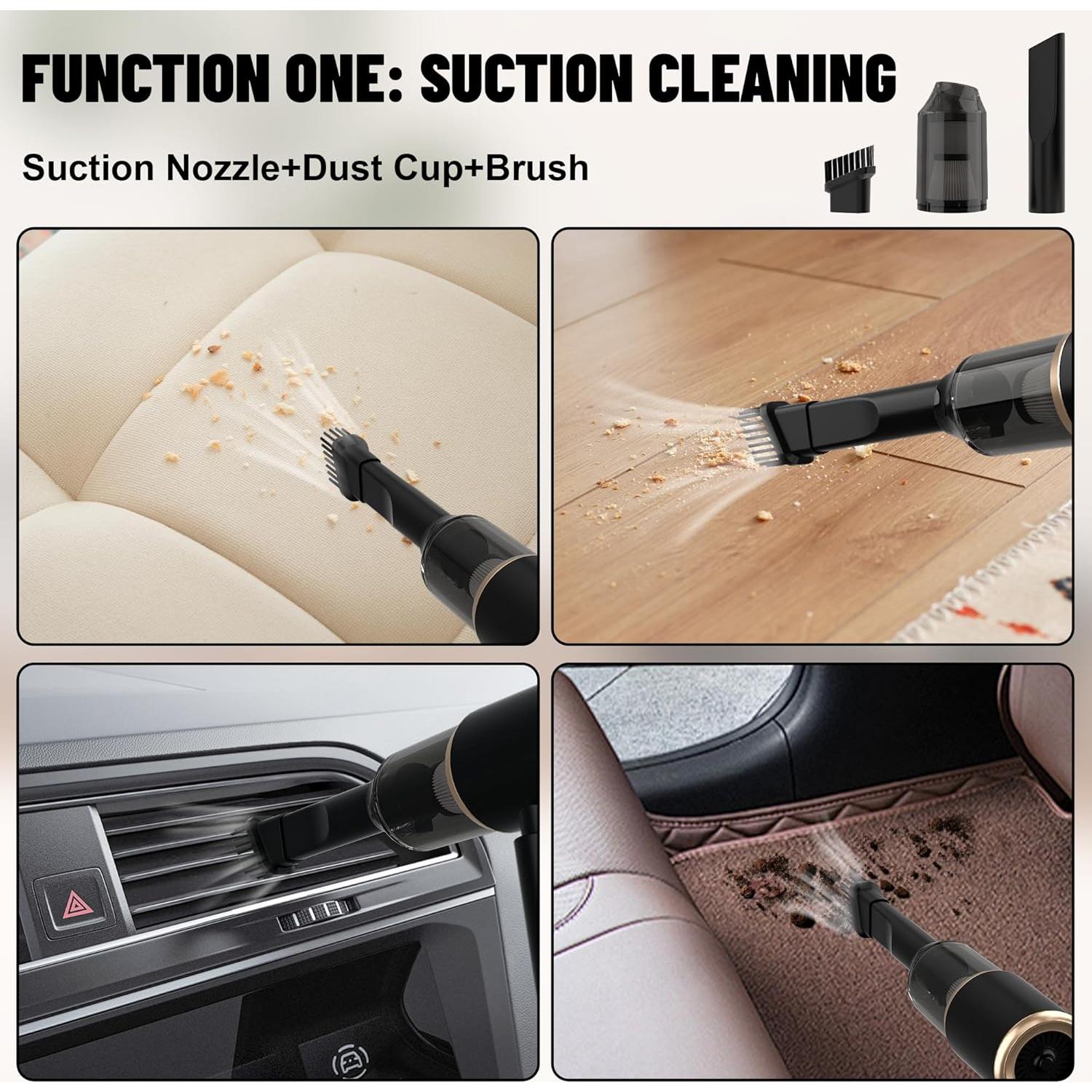 Aspiradora de Mano Portátil LAZYROSY WZ-VC320 20000PA Sin Cable