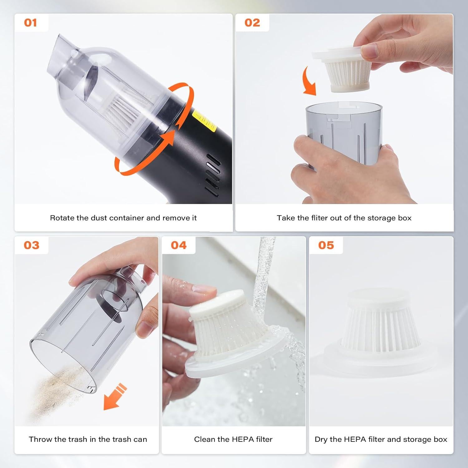 Aspiradora Inalámbrica APPS2Car WT-US-CV1 9000Pa 3 en 1