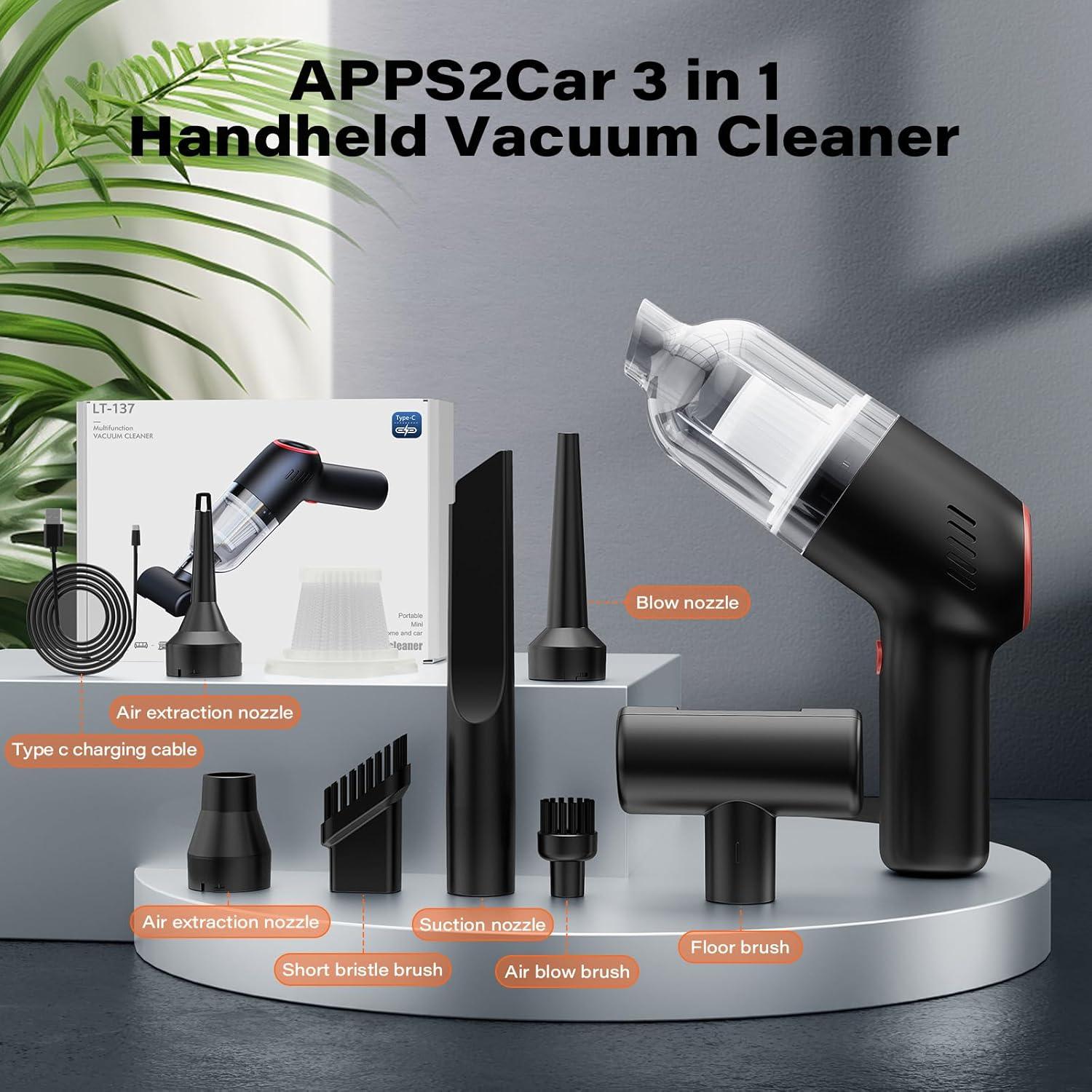 Aspiradora Inalámbrica APPS2Car WT-US-CV1 9000Pa 3 en 1