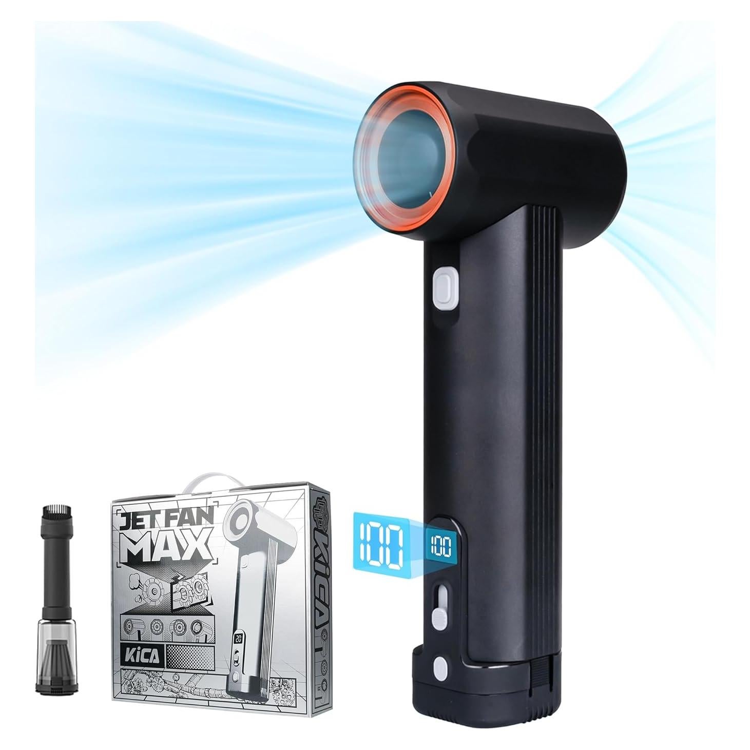 Secador de Aire Portátil KiCA JetFan MAX - 785W, 6 Baterías 4000mAh