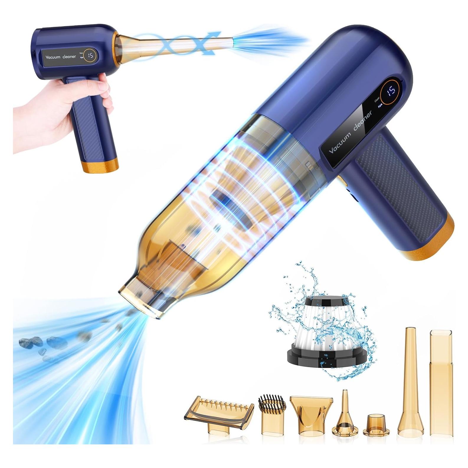 Aspiradora de Coche Musclez VC-02 Inalámbrica 15000PA Azul