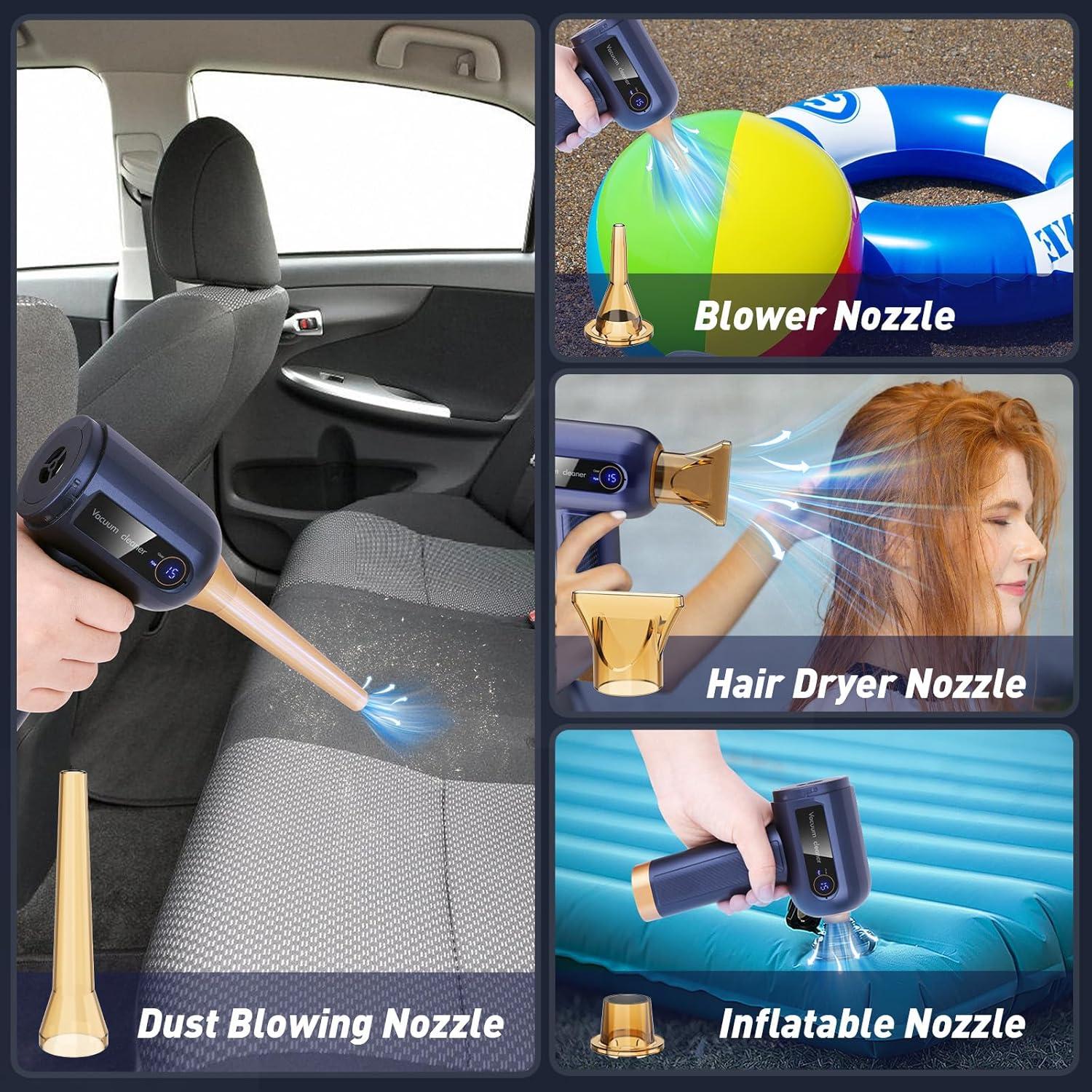 Aspiradora de Coche Musclez VC-02 Inalámbrica 15000PA Azul