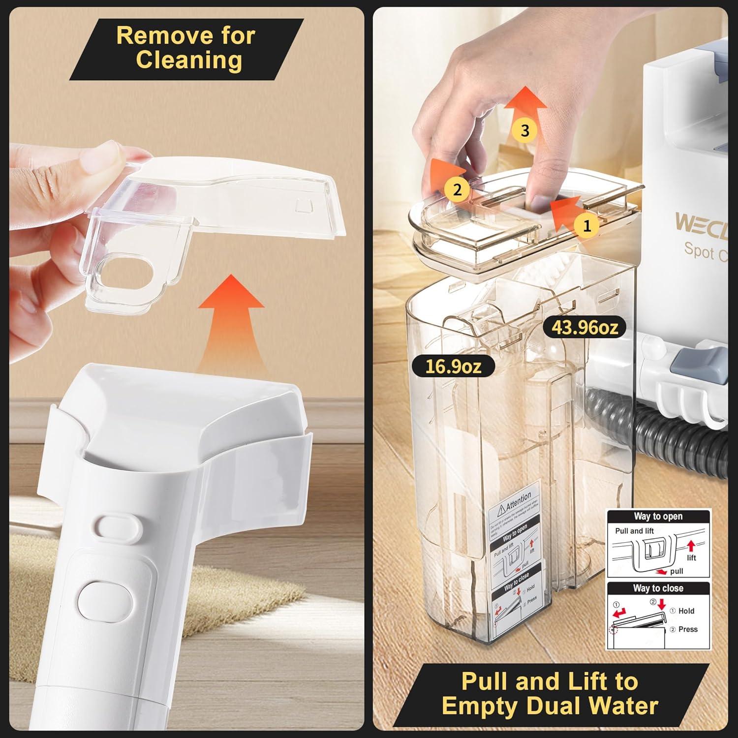 Limpiador de Alfombra WECLEAN C1 400W 1L Blanco