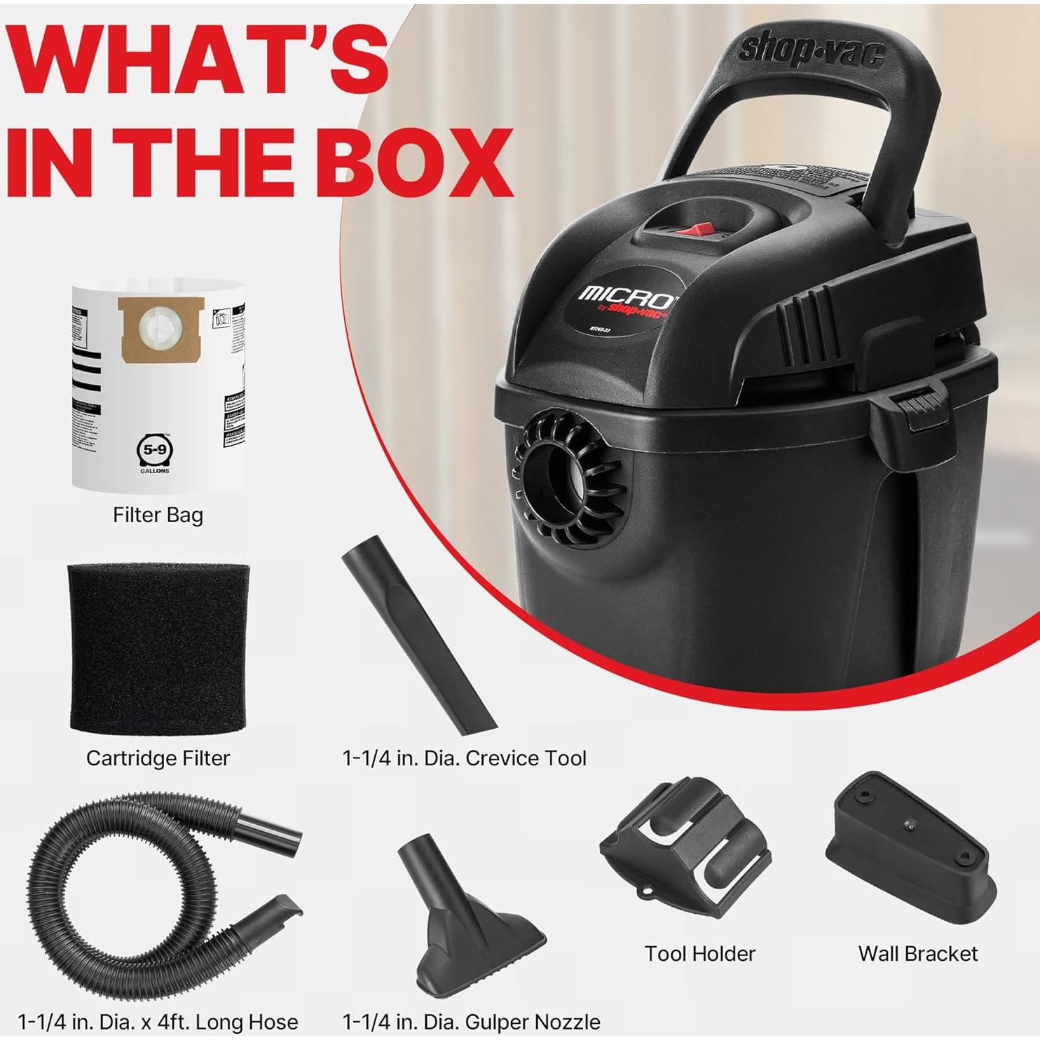 Aspiradora Húmeda/Seca Shop-Vac 2021005 3.78L 1.0 HP Portátil