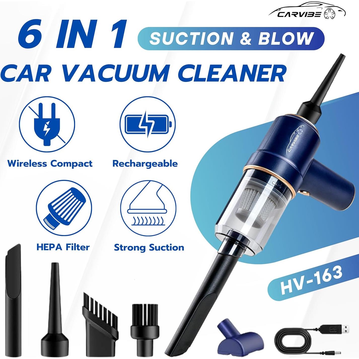 Aspiradora de Mano Inalámbrica Carvibe LT-117C 16000Pa 120W