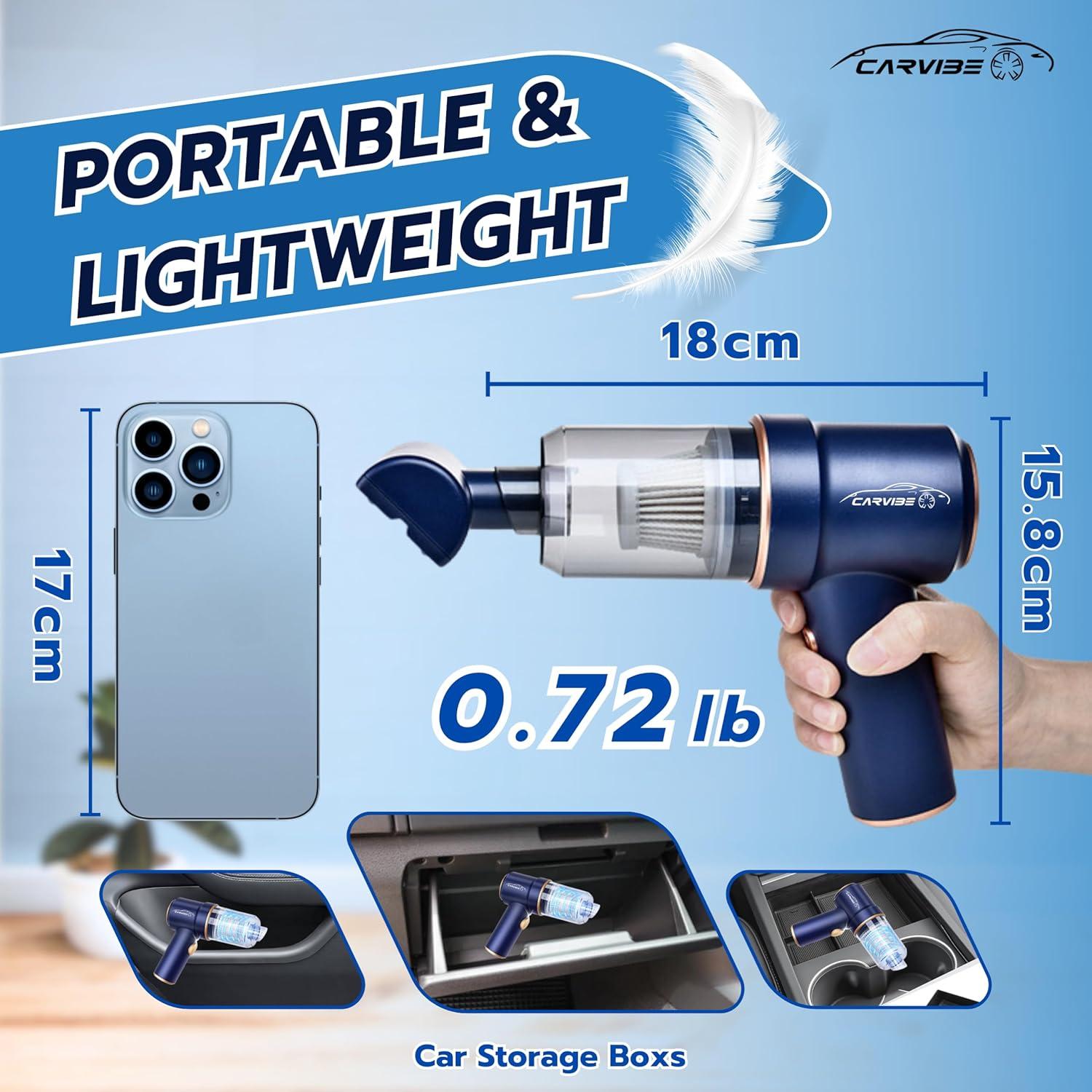 Aspiradora de Mano Inalámbrica Carvibe LT-117C 16000Pa 120W