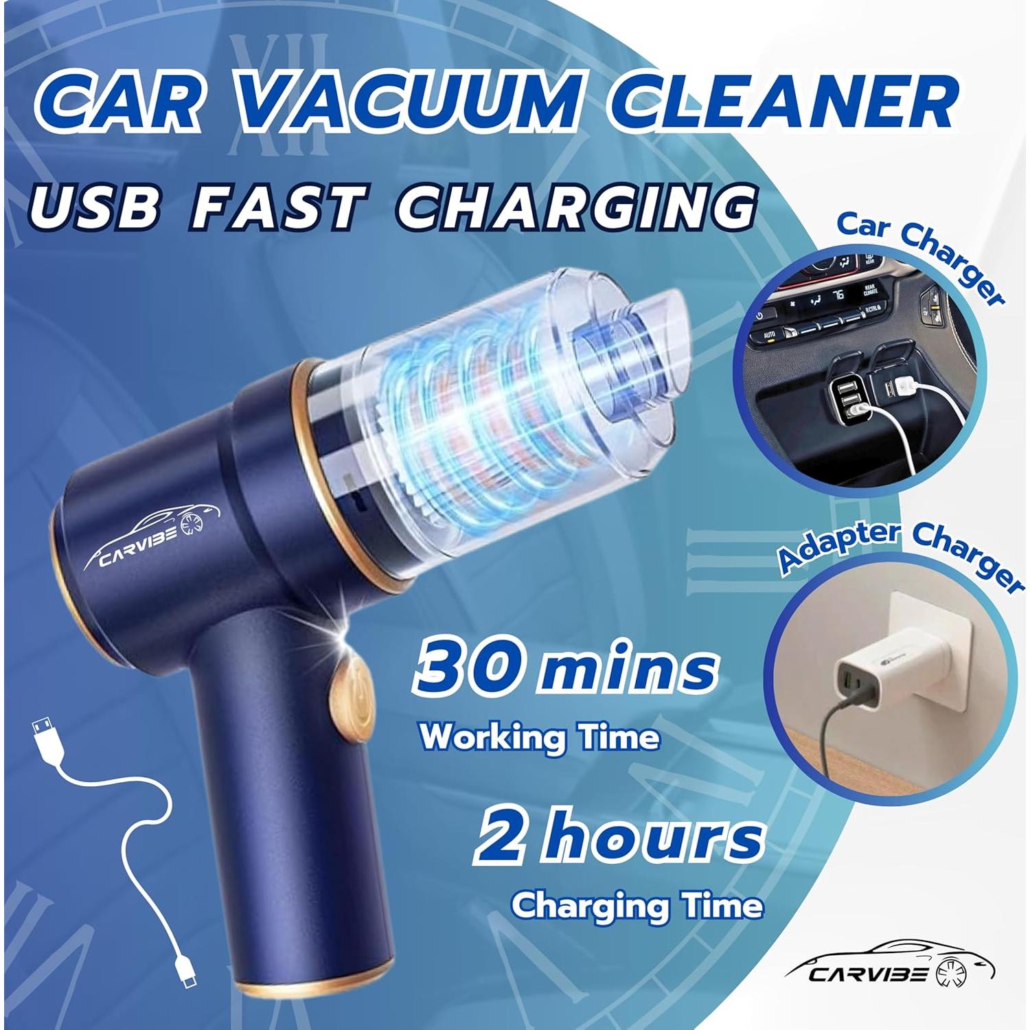 Aspiradora de Mano Inalámbrica Carvibe LT-117C 16000Pa 120W