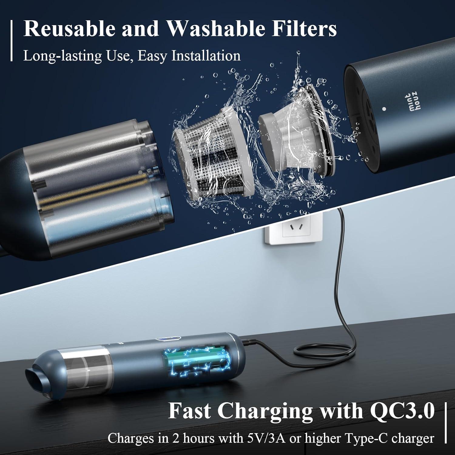 Aspiradora de Coche Inalámbrica Minthouz MT-L020 15000PA