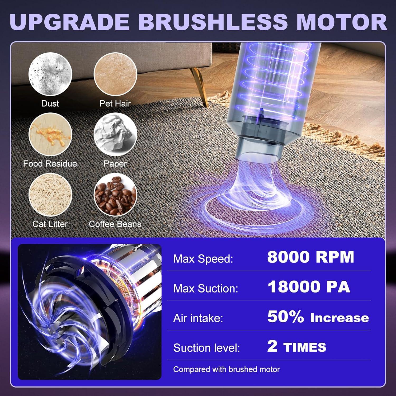 Aspiradora de Mano TianJQiS HL-121 Sin Cable 110W 30min Gris/Azul