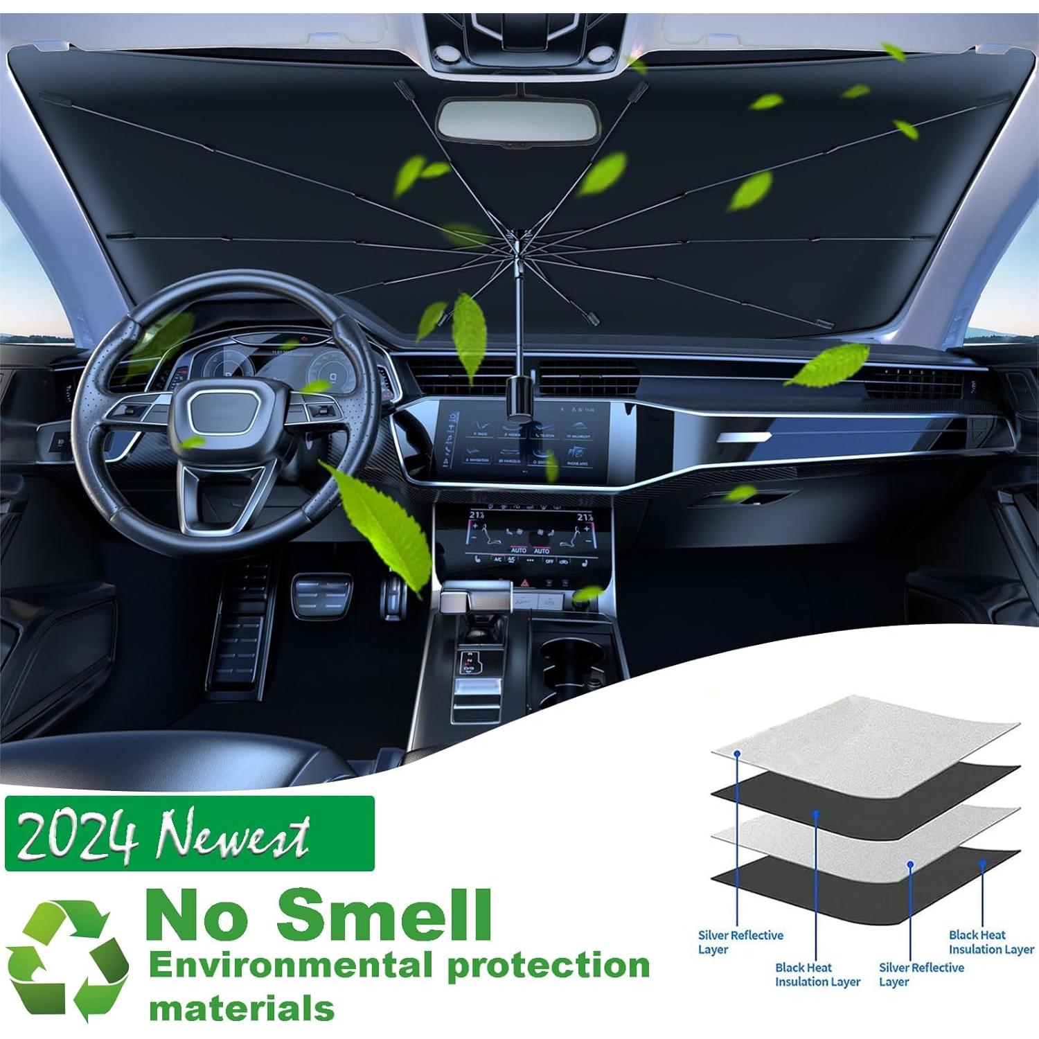 Paraguas de Sombra para Parabrisas Coricha 145x79cm 100% UV