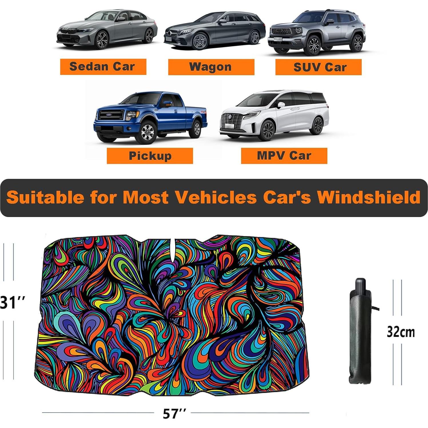 Paraguas de Sombra para Parabrisas Coricha 145x79cm 100% UV