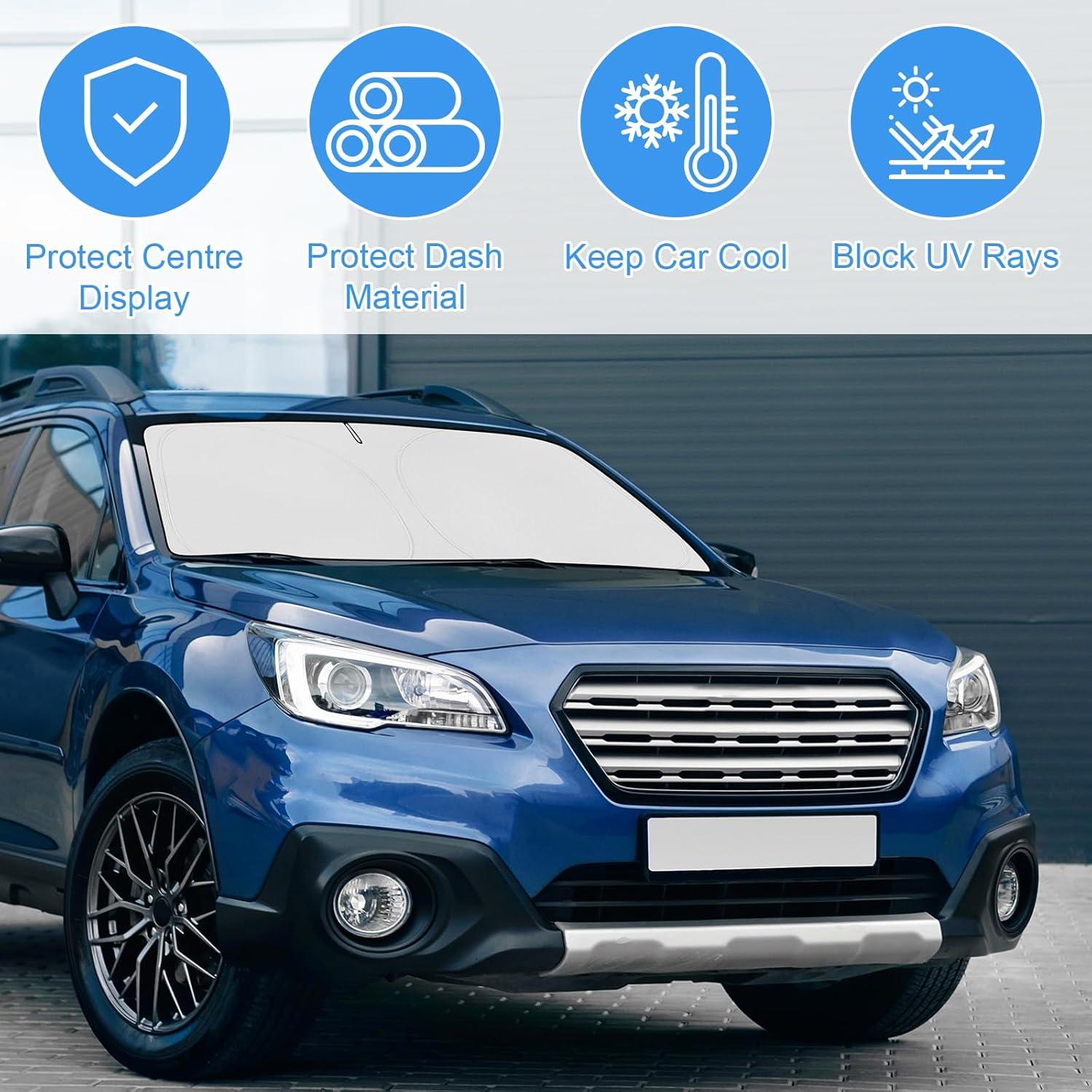 Protector Solar Parabrisas Tavaleu 160x86 cm Plegable Plata