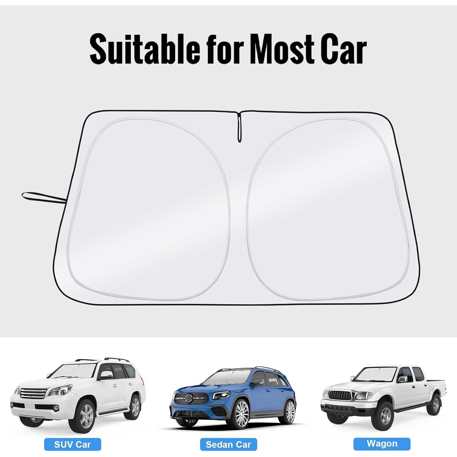 Protector Solar Parabrisas Tavaleu 160x86 cm Plegable Plata