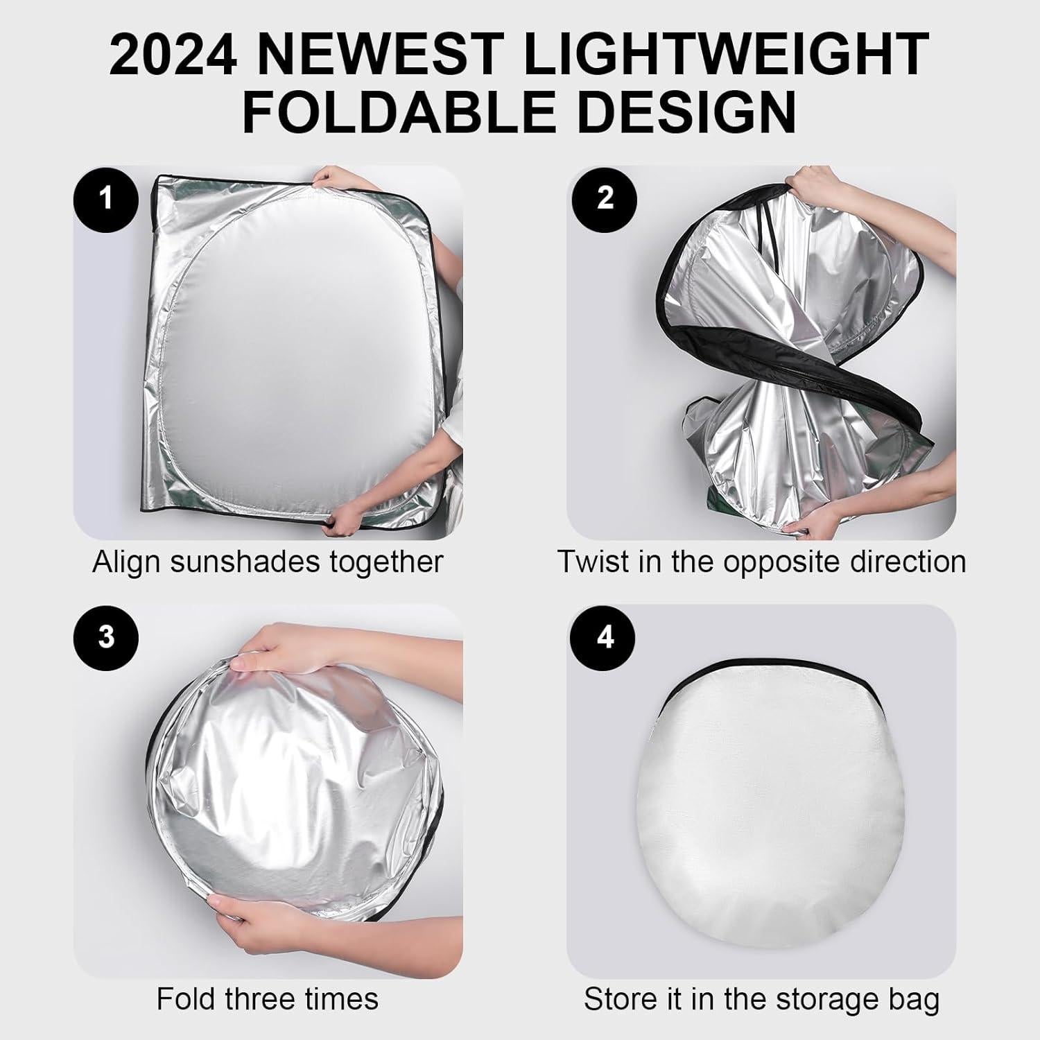 Protector Solar Parabrisas Tavaleu 160x86 cm Plegable Plata