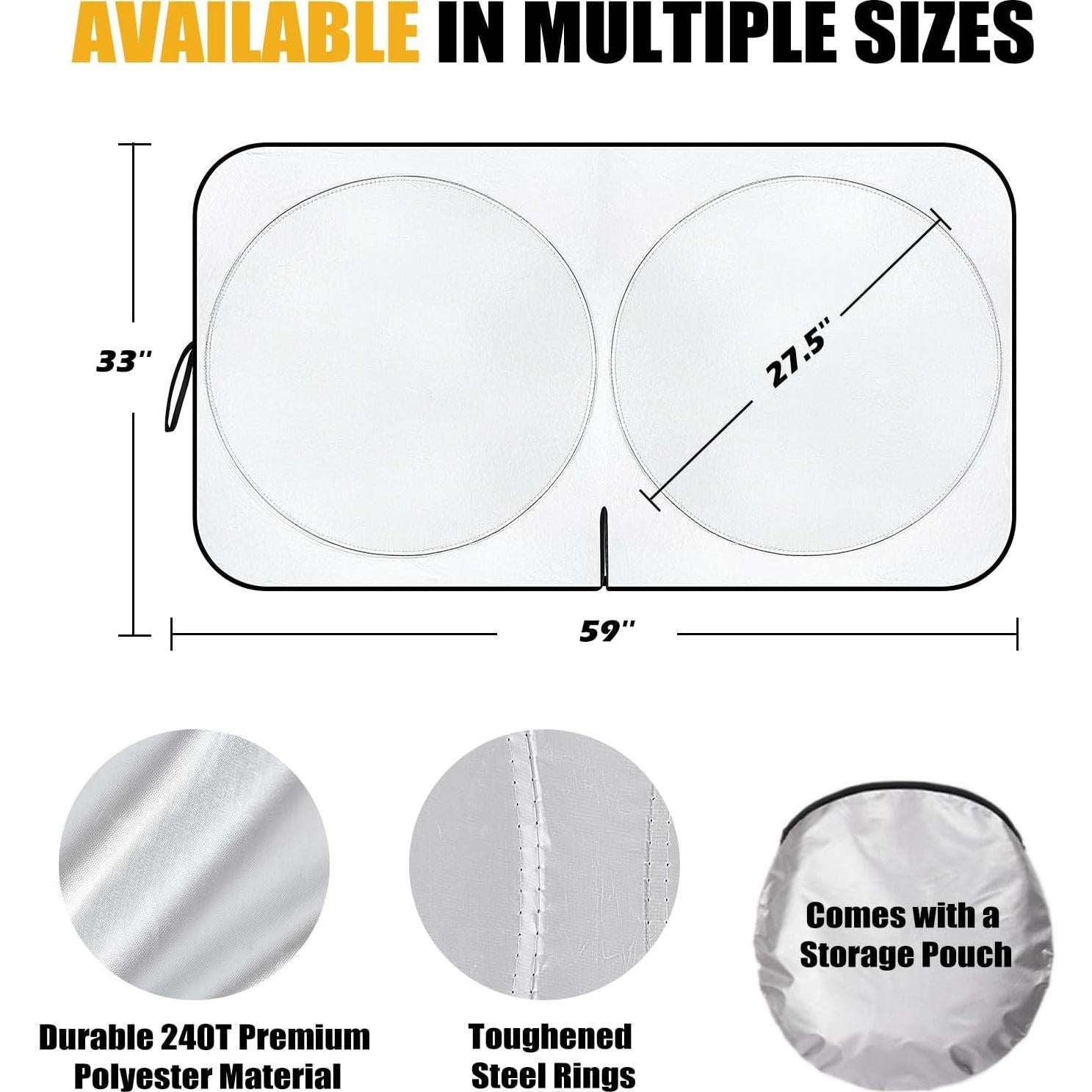 Protector Solar Plegable para Parabrisas Clothclose 149.86x83.82cm