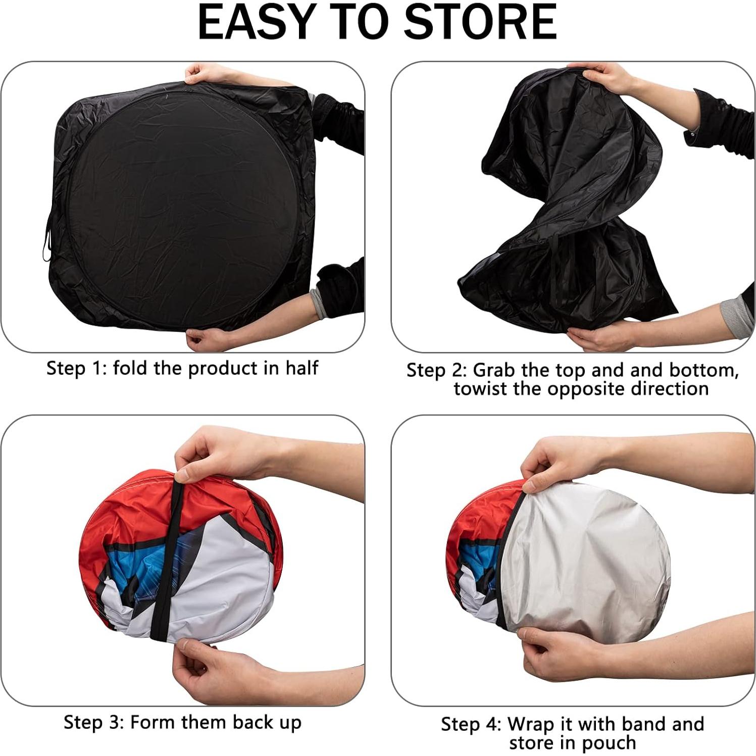 Sombra de Sol para Parabrisas Coche eygeufg Grande 161.7x81.3cm