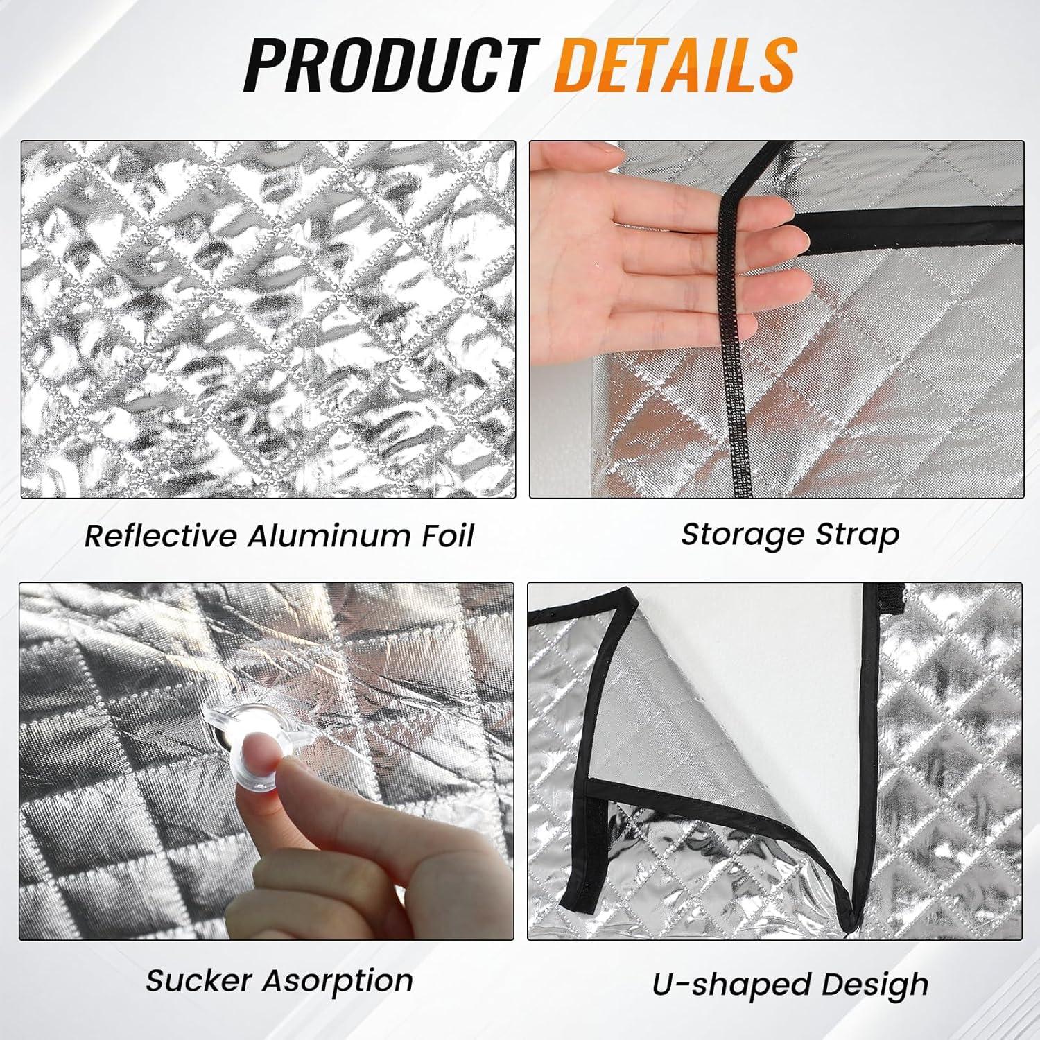 Protector Solar para Parabrisas Clothclose Plata 139.7x69.85 cm