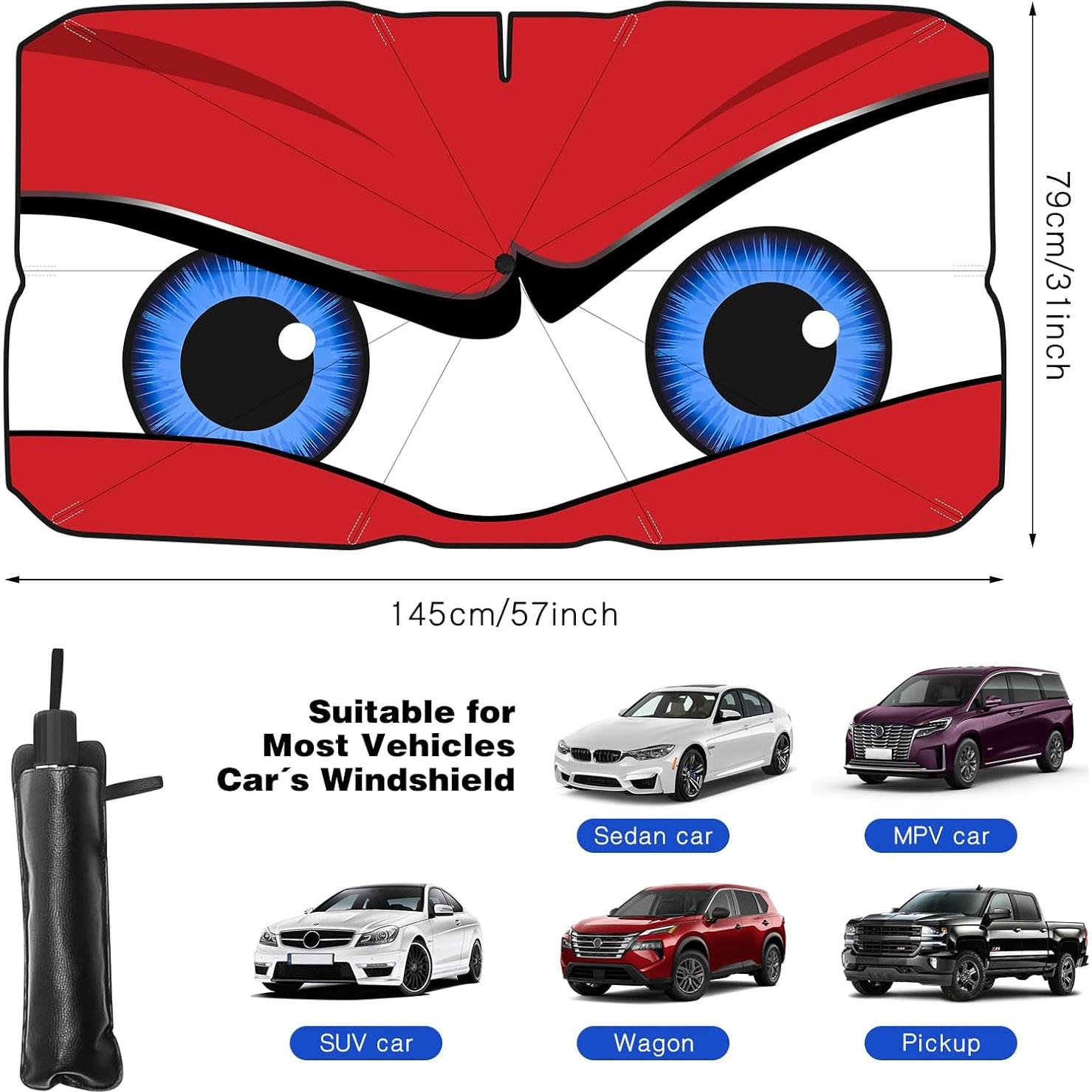 Sombrilla Parabrisas Coche eygeufg Plegable 137x79cm UV50+