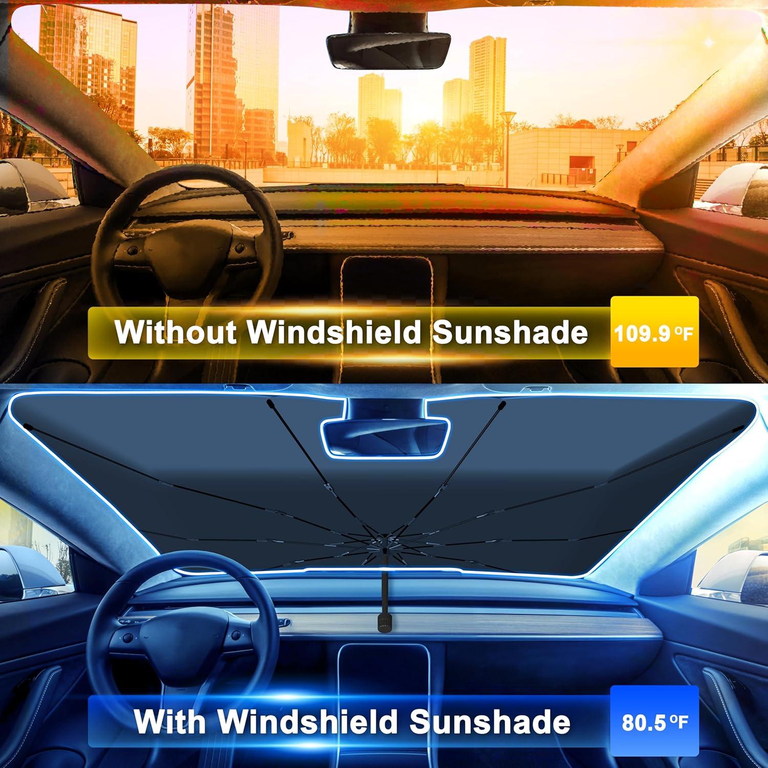 Sombrilla para Parabrisas EcoNour 145x76 cm Ajuste Universal