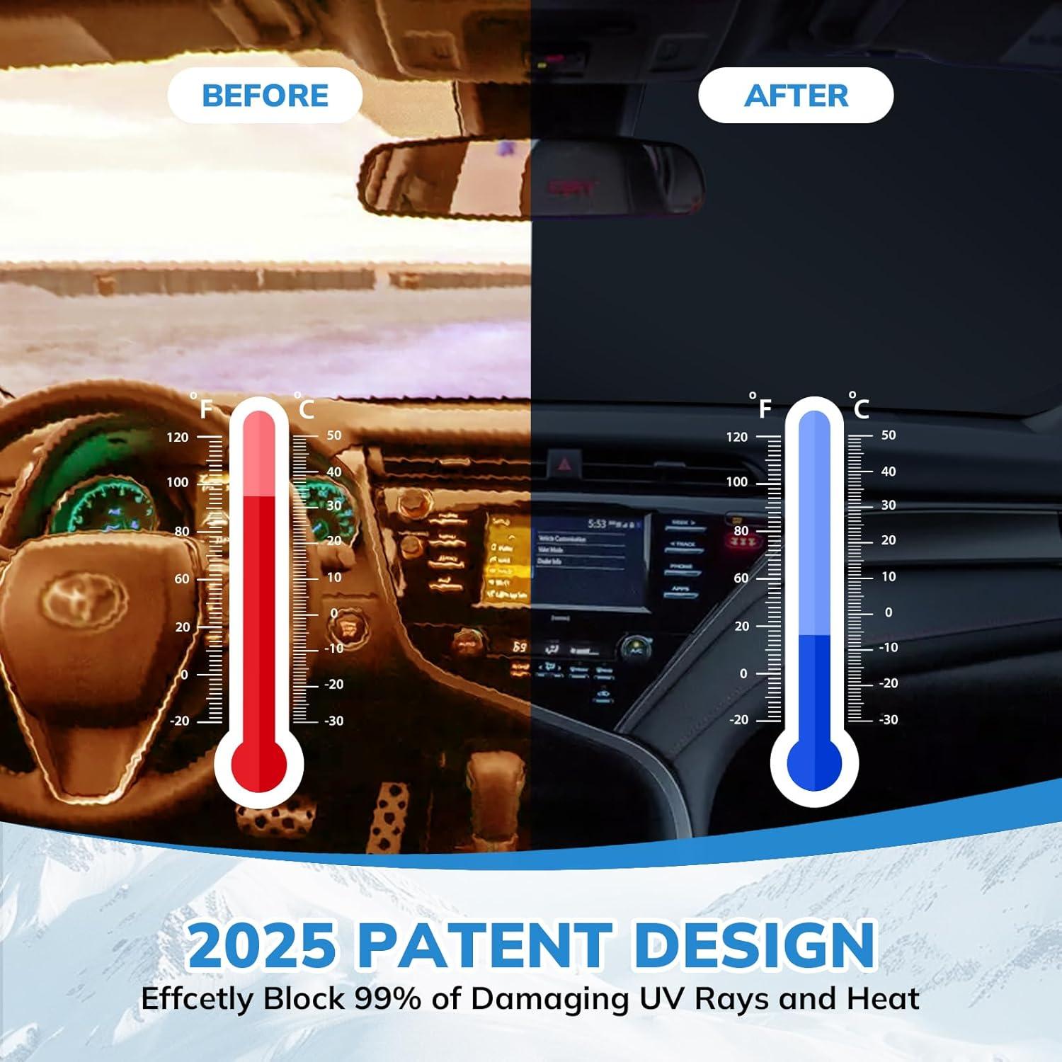 Sombra de Sol Plegable SEPORUD para Parabrisas Auto 160x89 cm