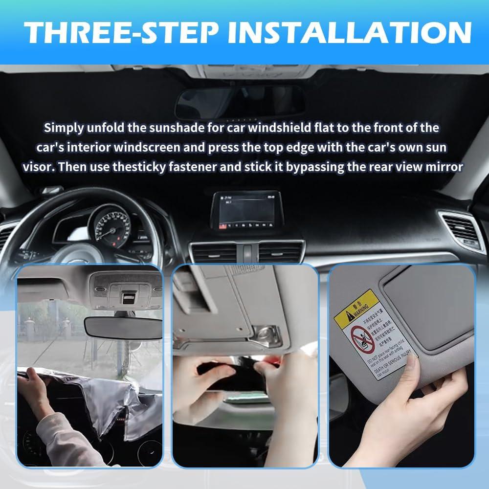 Protector Solar Parabrisas Coche YGDMD Tamaño M 140x70 cm