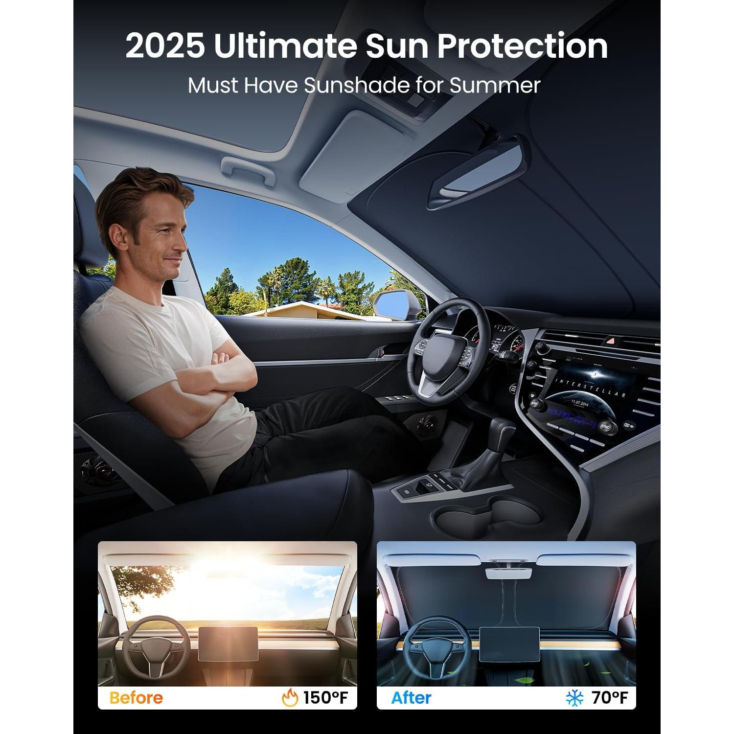 Sombra de Parabrisas REEVAA 2025 Mediana 99% Protección Solar