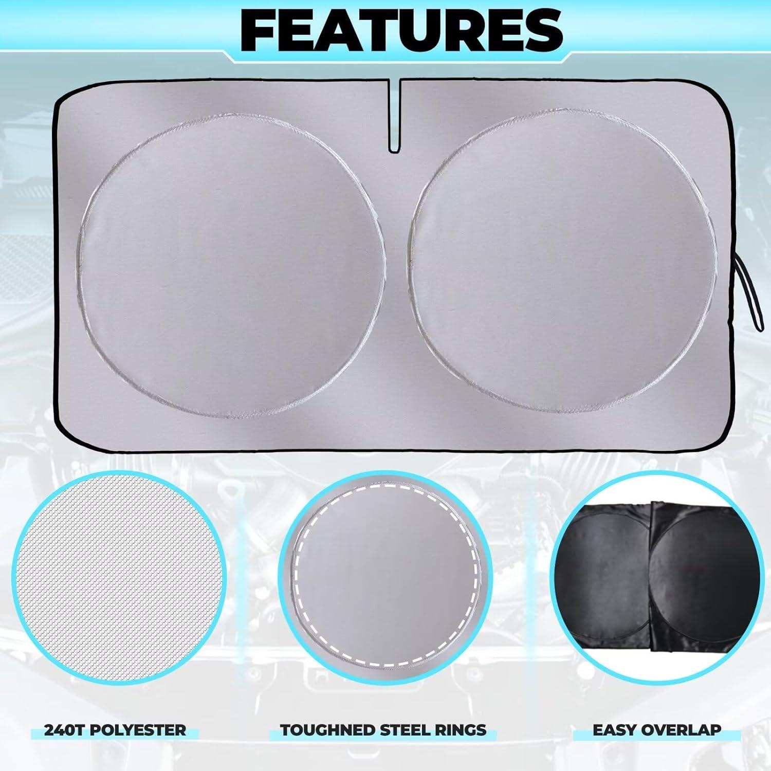 Protector Solar Plegable Deutusacc para Parabrisas M 160x80cm