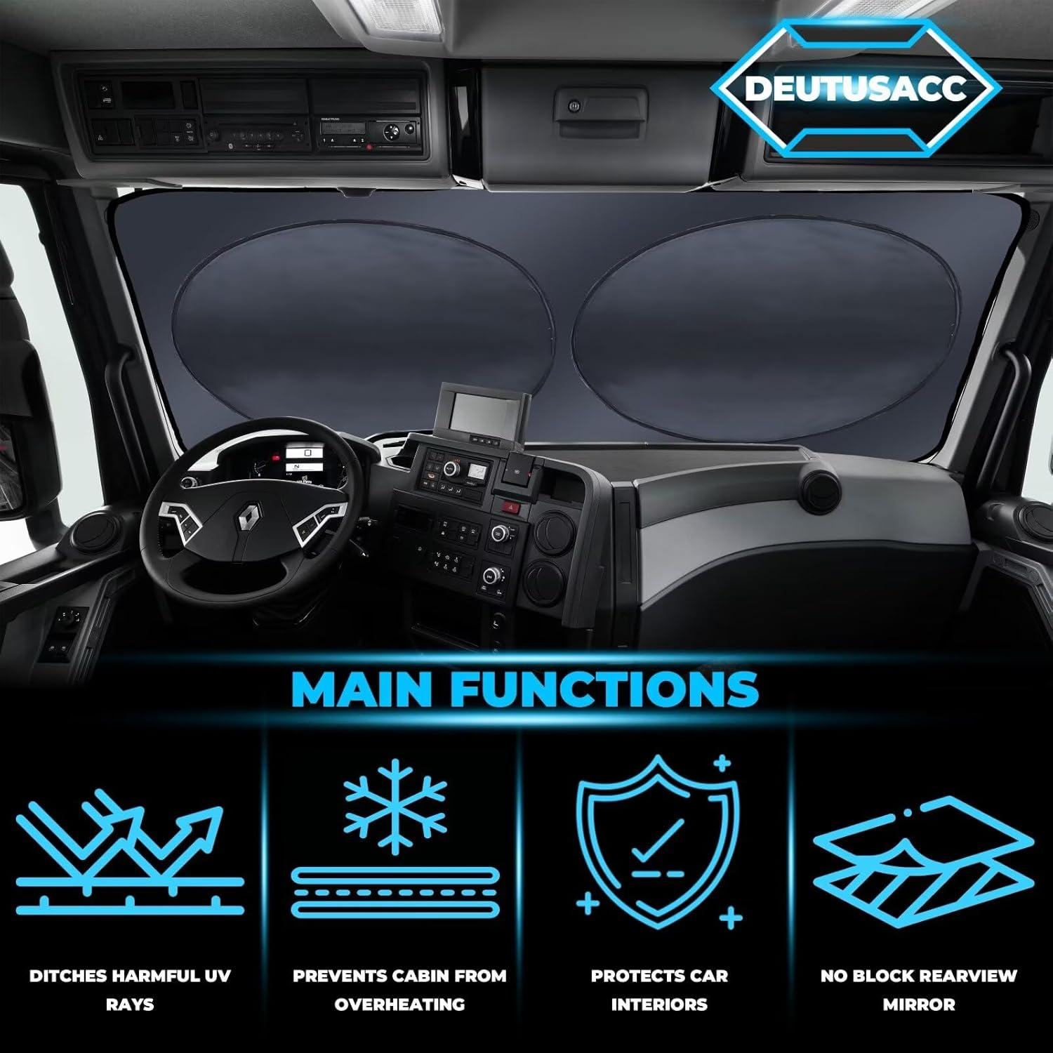 Protector Solar Plegable Deutusacc para Parabrisas M 160x80cm