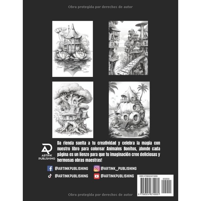 Libro para colorear: Casas de Hadas Fantásticas para Adultos, Adolescentes, Mujeres y Hombres. Hogares Mágicos y Paisajes para la Relajación, la Calma ... (Adulto Libros de Colorear) (Spanish Edition)