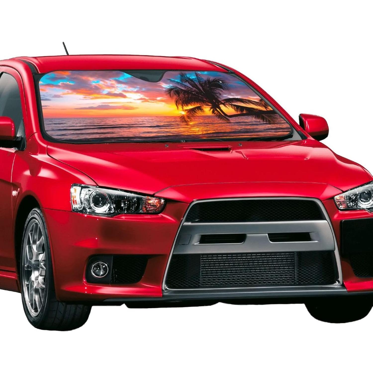 Sombra Solar para Automóvil YETTA YANG 130x70cm UV Playa Tropical