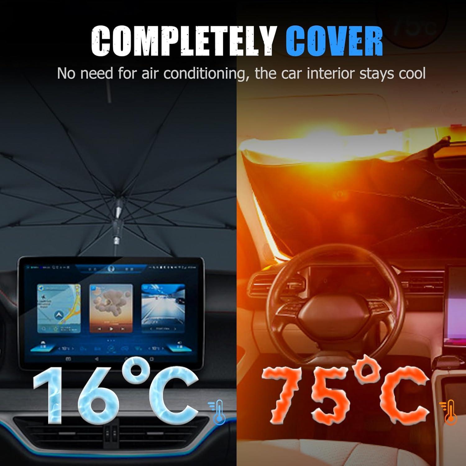 Sombra de Parabrisas OZDOZD 139.7cm para Coche y SUV