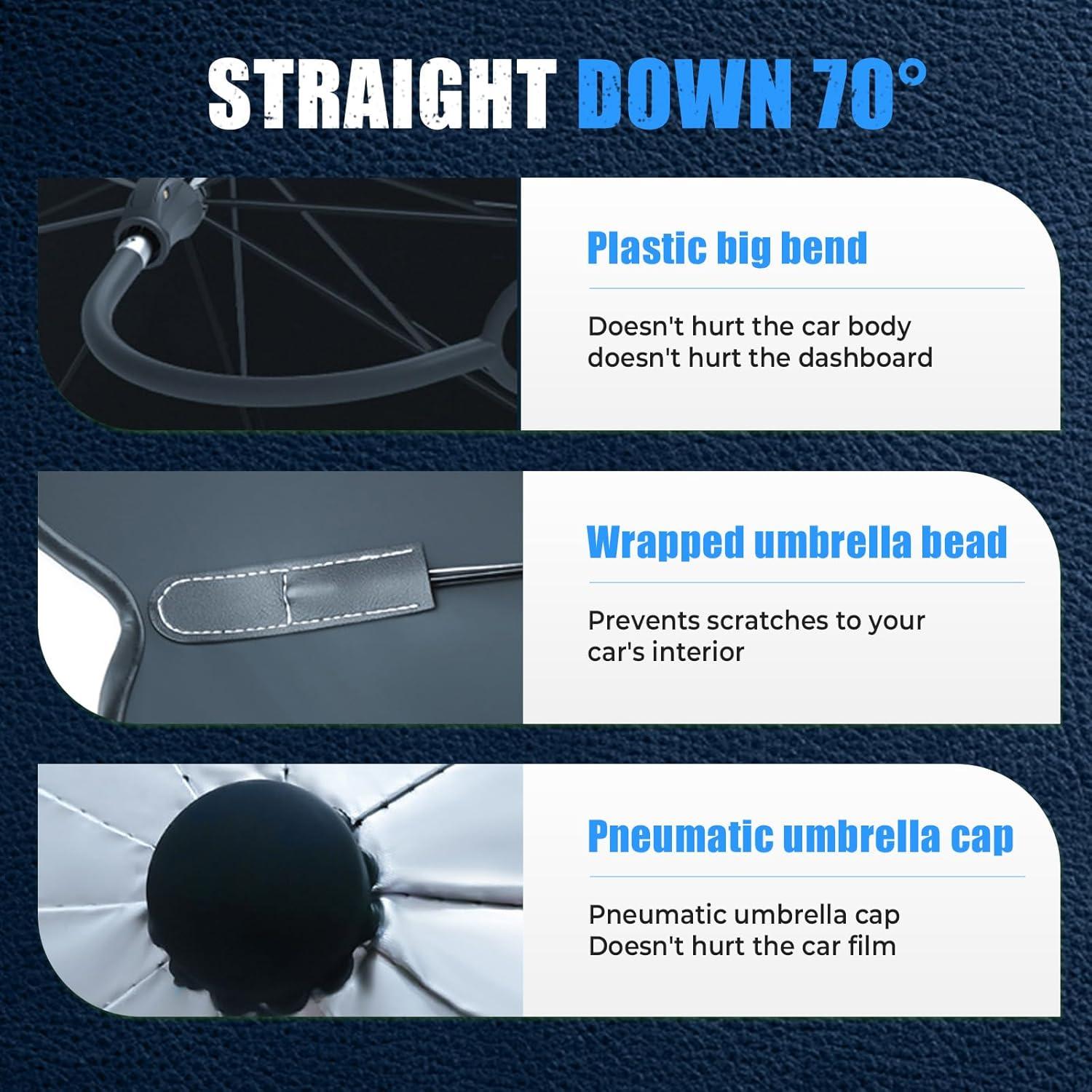 Sombra de Parabrisas OZDOZD 139.7cm para Coche y SUV