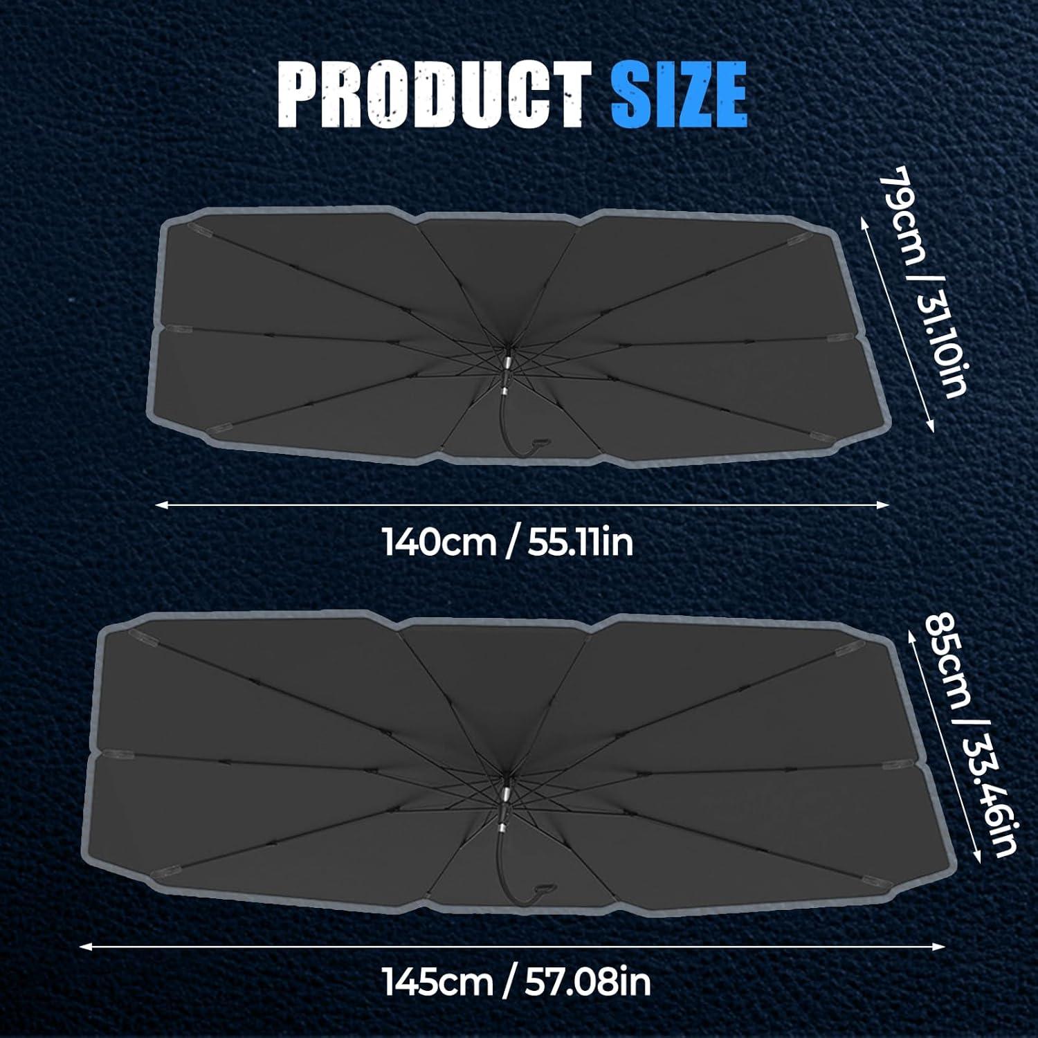 Sombra de Parabrisas OZDOZD 139.7cm para Coche y SUV
