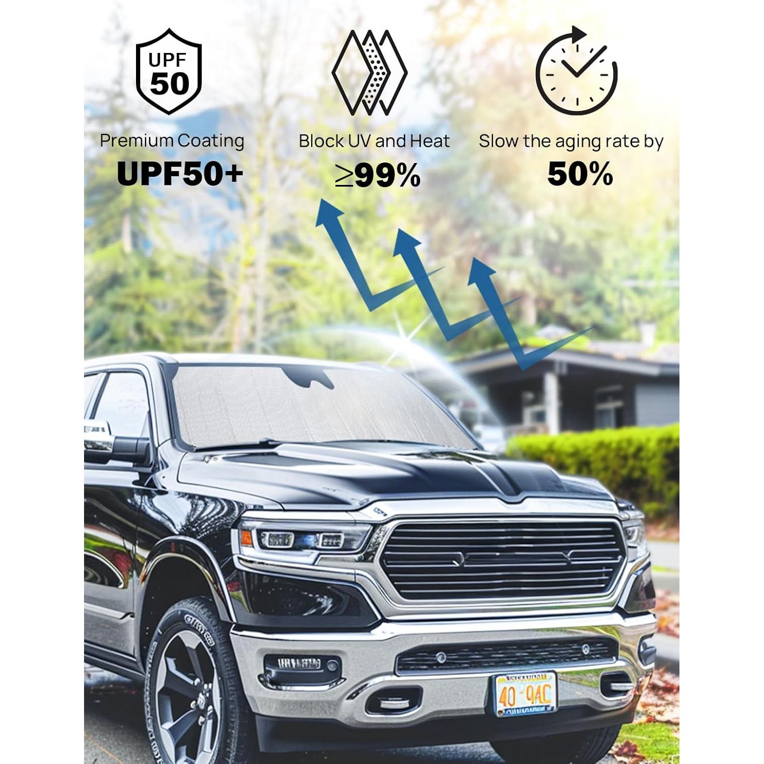 Protector Solar Parabrisas JoyTutus para Ram 1500 2500 3500 2019-2024