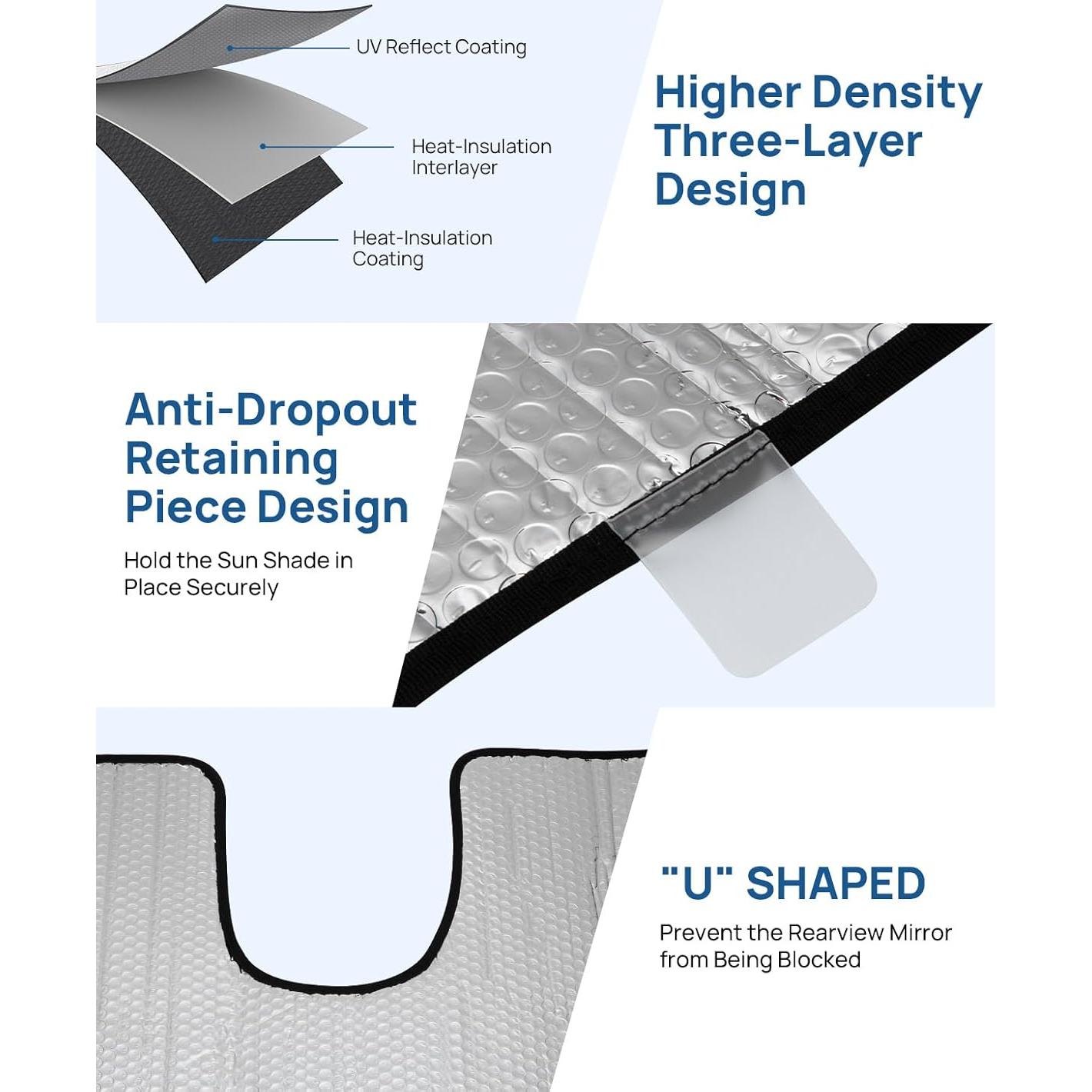 Protector Solar Parabrisas JoyTutus para Ram 1500 2500 3500 2019-2024
