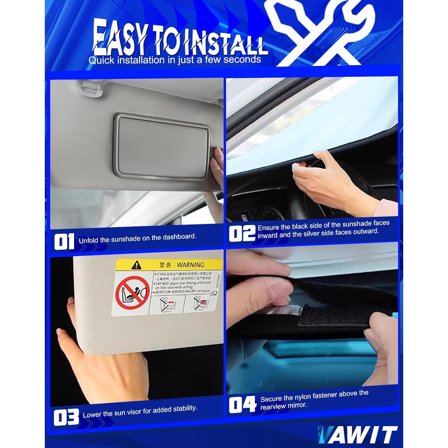 Protector Solar Parabrisas VAWIT para Dodge RAM 2500 3500 2010-2025