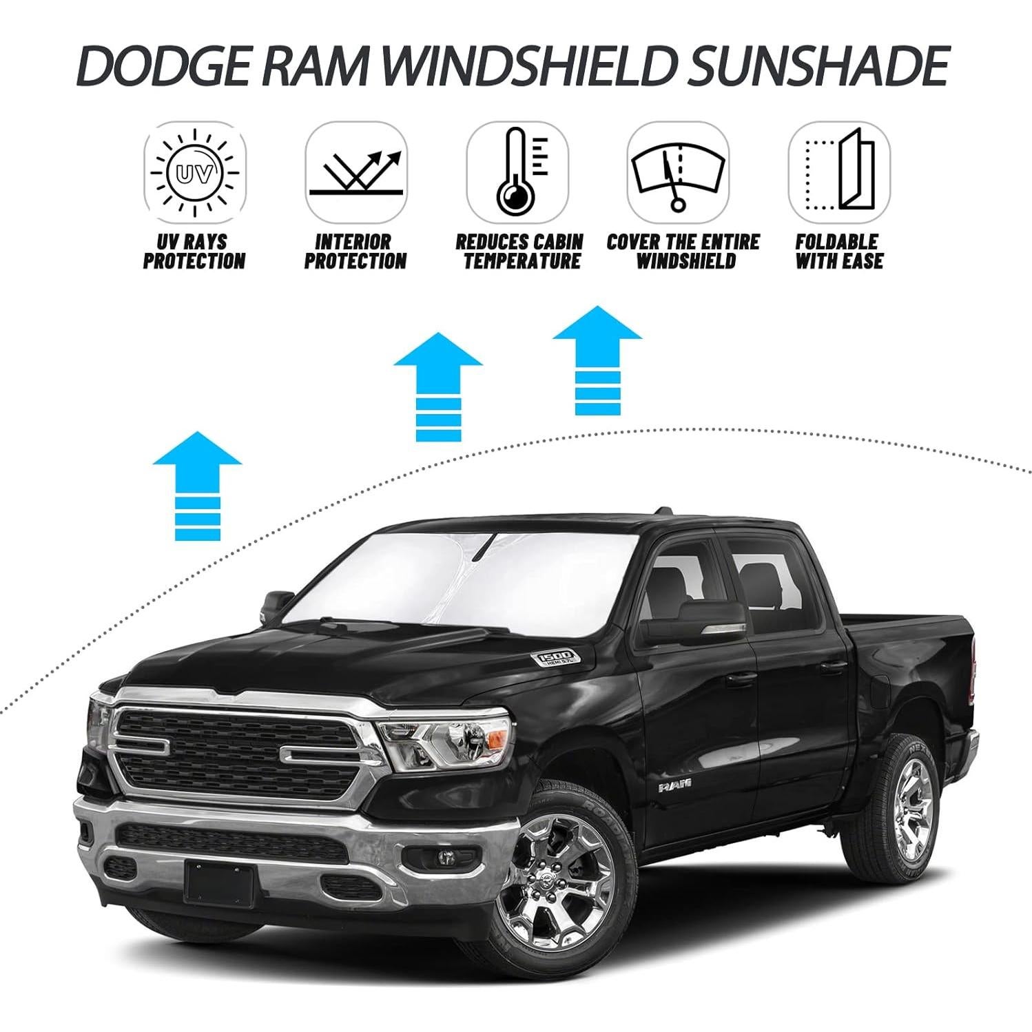Protector Solar Parabrisas D-Lumina para Dodge RAM 1500 2019-2025