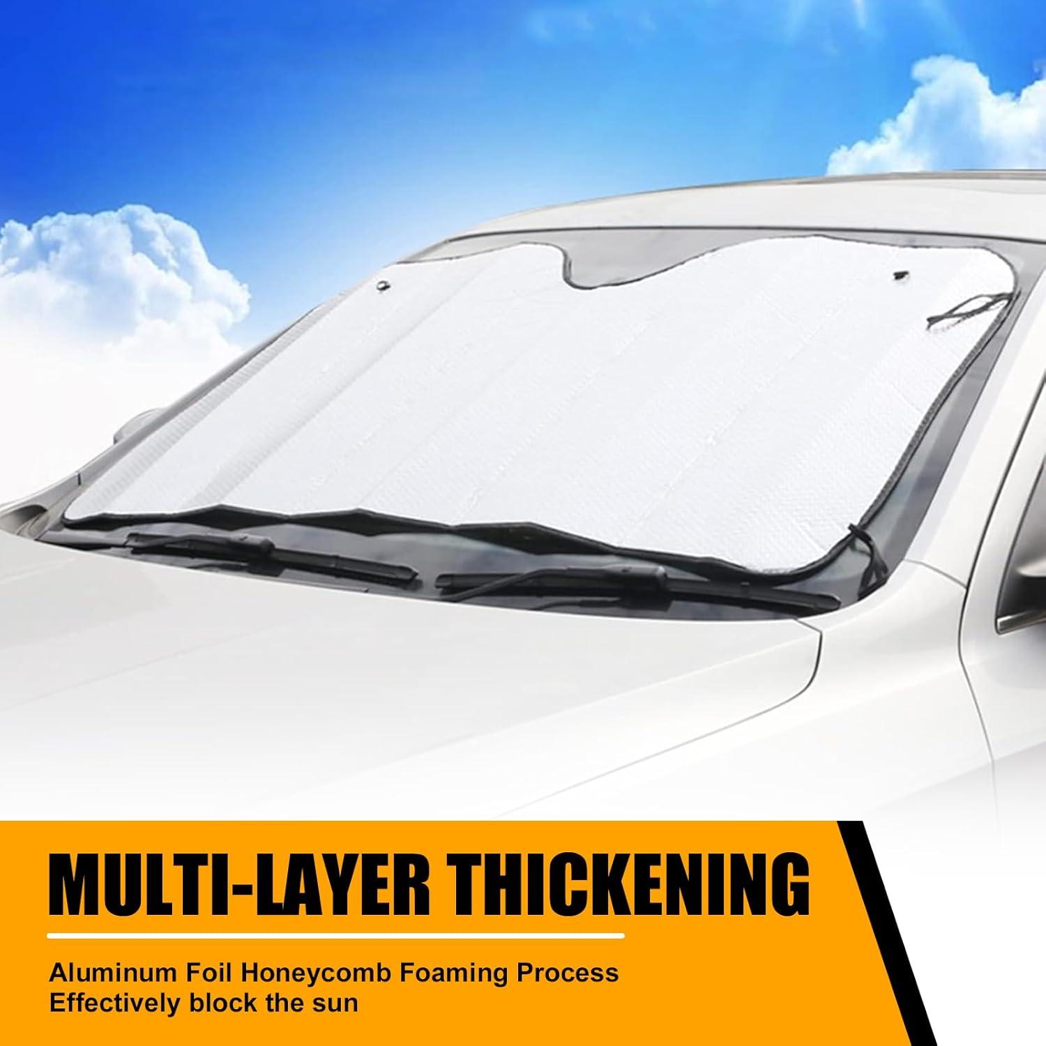 Cubierta de Parabrisas de Coche Dawfall 140x70cm Plata UV
