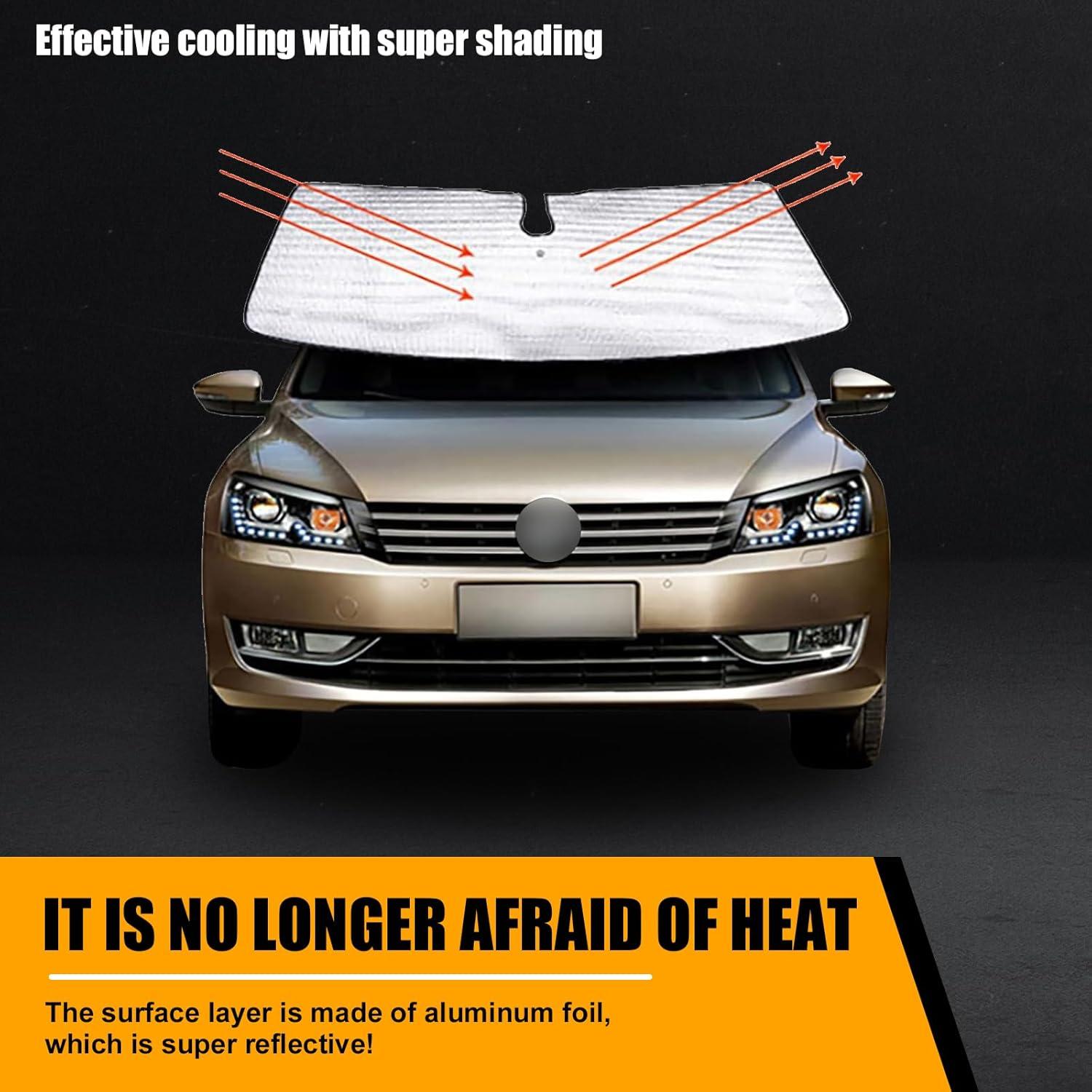 Cubierta de Parabrisas de Coche Dawfall 140x70cm Plata UV