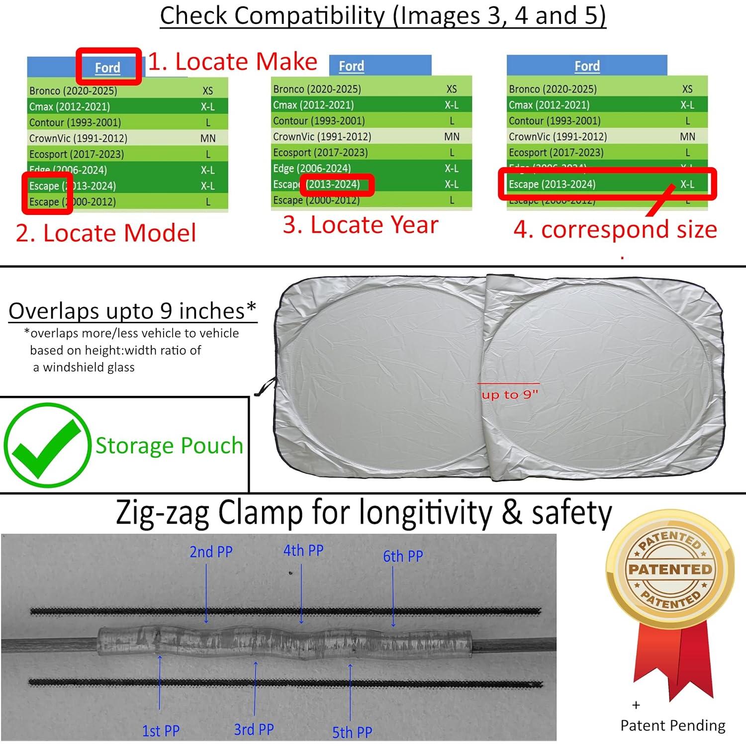 Parasoles Plegables A1 Shades D3 para Parabrisas de Coche