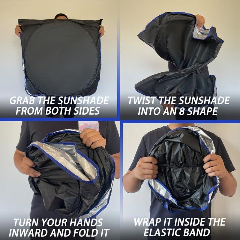 Protector Solar para Parabrisas MORNYRAY Mediano Negro 162.5x81.3cm